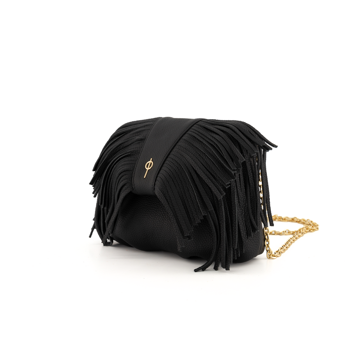 Otrera-Mini Fringe Leda Black-Omuz Çantası-3-roqelvaxirum.shop