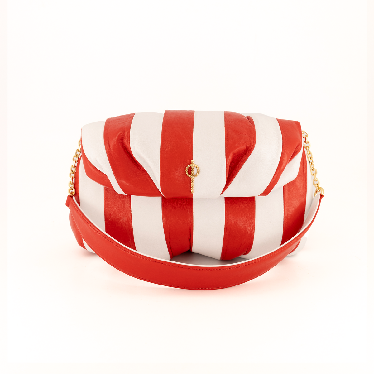 Otrera-Striped Leda Red-Clutch-4-roqelvaxirum.shop