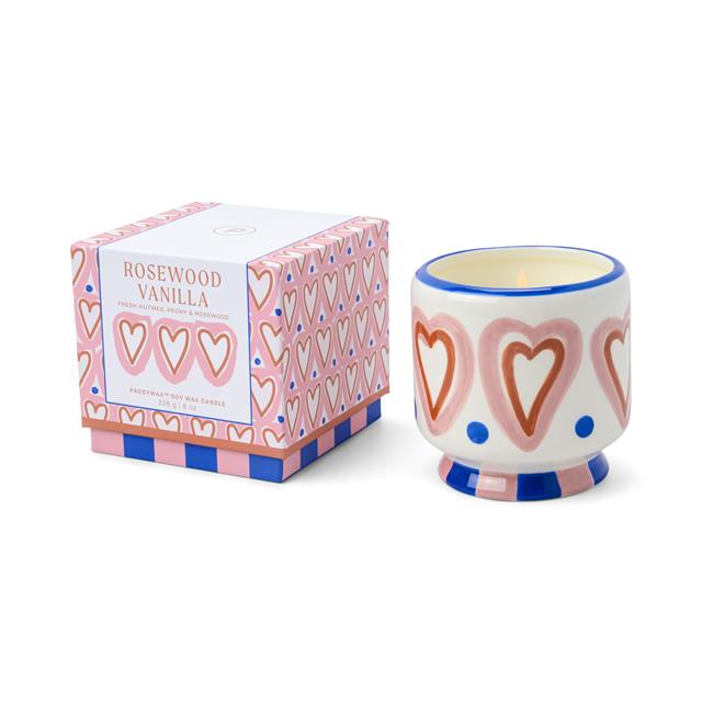 Paddywax-A Dopo Luxury Artisan El Boyaması 226g Mum Kalpler Rosewood Vanilla-Mum-1-roqelvaxirum.shop