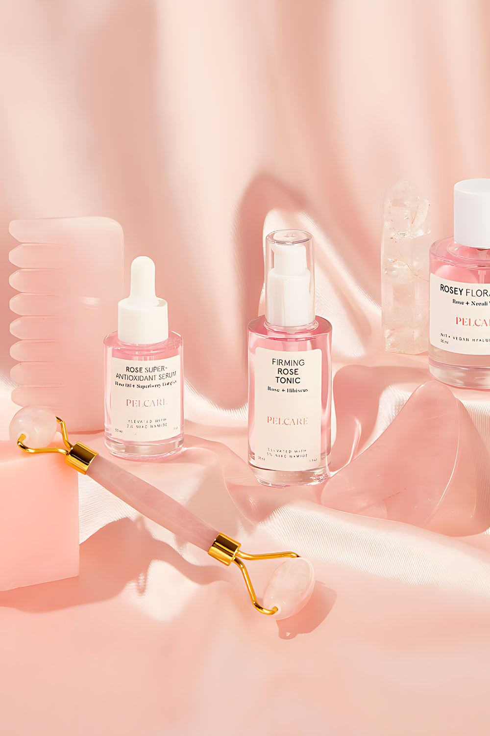 Pelcare-Rose Quartz Face Roller-Cilt Bakım Aletleri-3-roqelvaxirum.shop