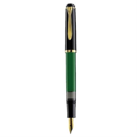 Pelikan M150 14 Ayar Altın Kaplama Uç Dolma Kalem M Yeşil Siyah