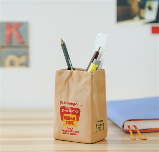 Penco-Hightide Penco Brown Bag Pen Stand Seramik Kalemlik-Organizer-1-roqelvaxirum.shop