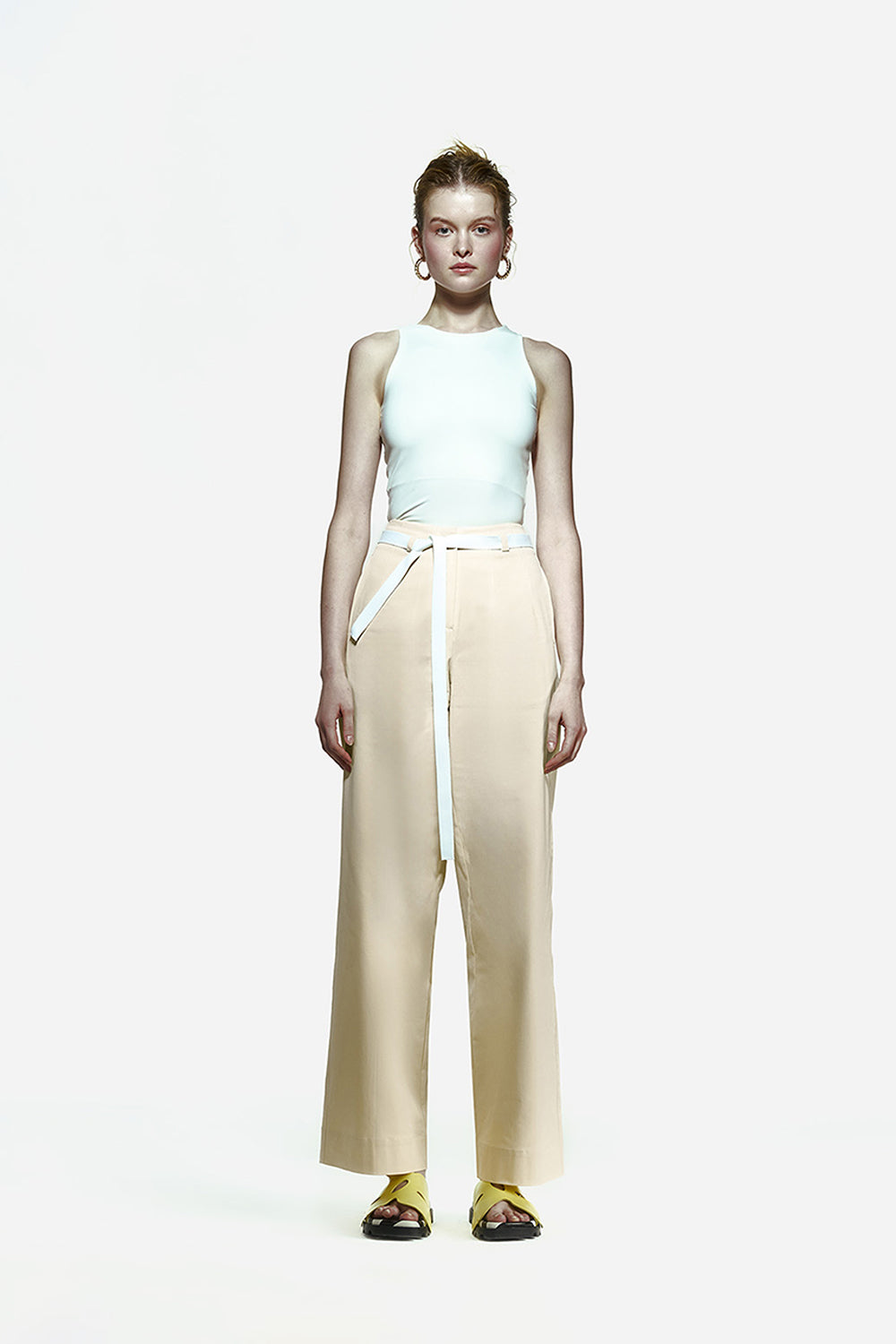 Peploum-Toba Trousers In Eggnog Yellow-Pantolon-1-roqelvaxirum.shop