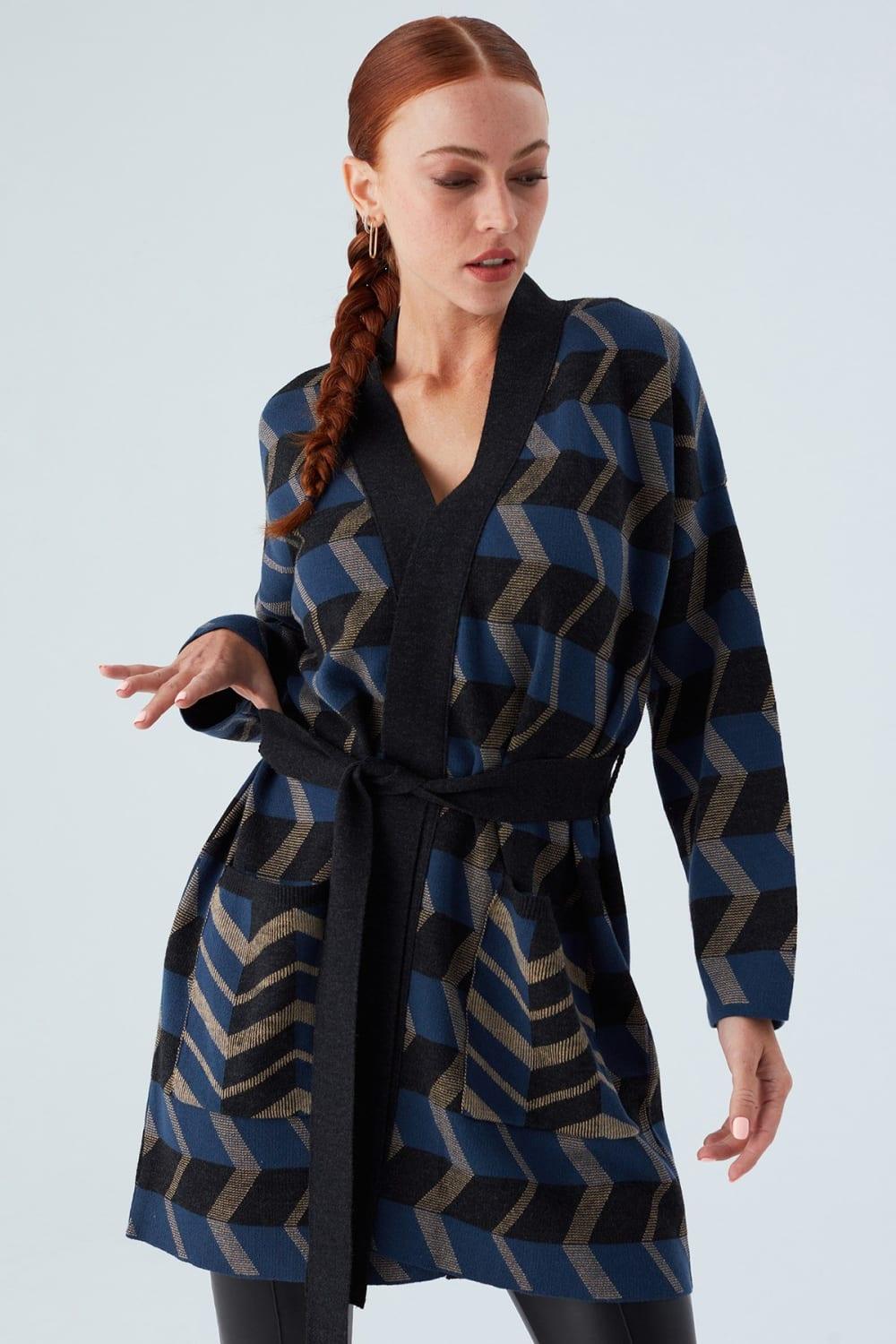 Peraluna-April Cardi̇gan Jakar Desenli Kadın Triko Hırka-Ceket-1-roqelvaxirum.shop