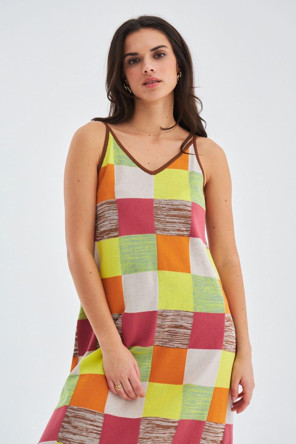 Peraluna-Bonjo Dress Askılı Yazlık Kadın Triko Elbise-Elbise-4-roqelvaxirum.shop