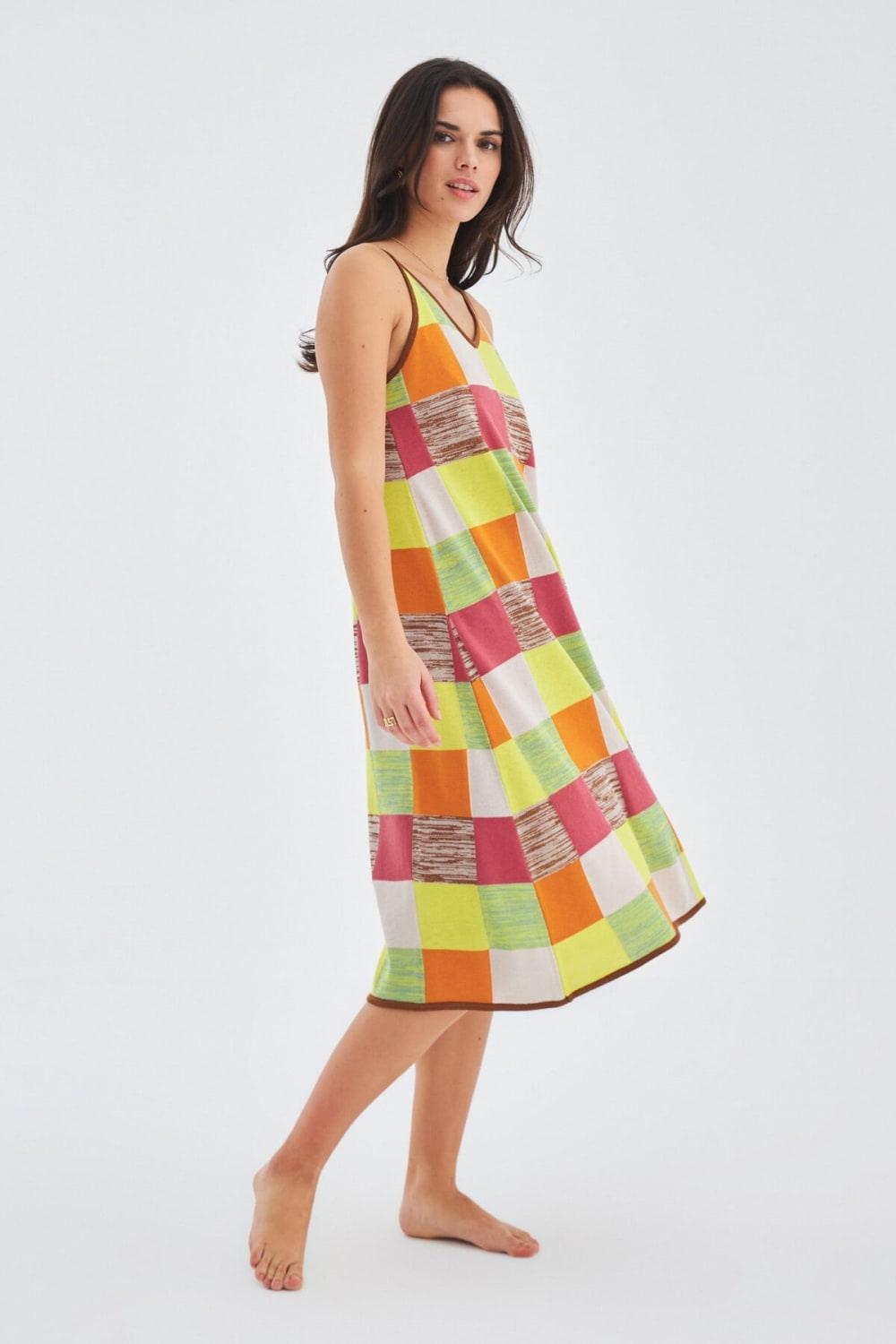 Peraluna-Bonjo Dress Askılı Yazlık Kadın Triko Elbise-Elbise-6-roqelvaxirum.shop