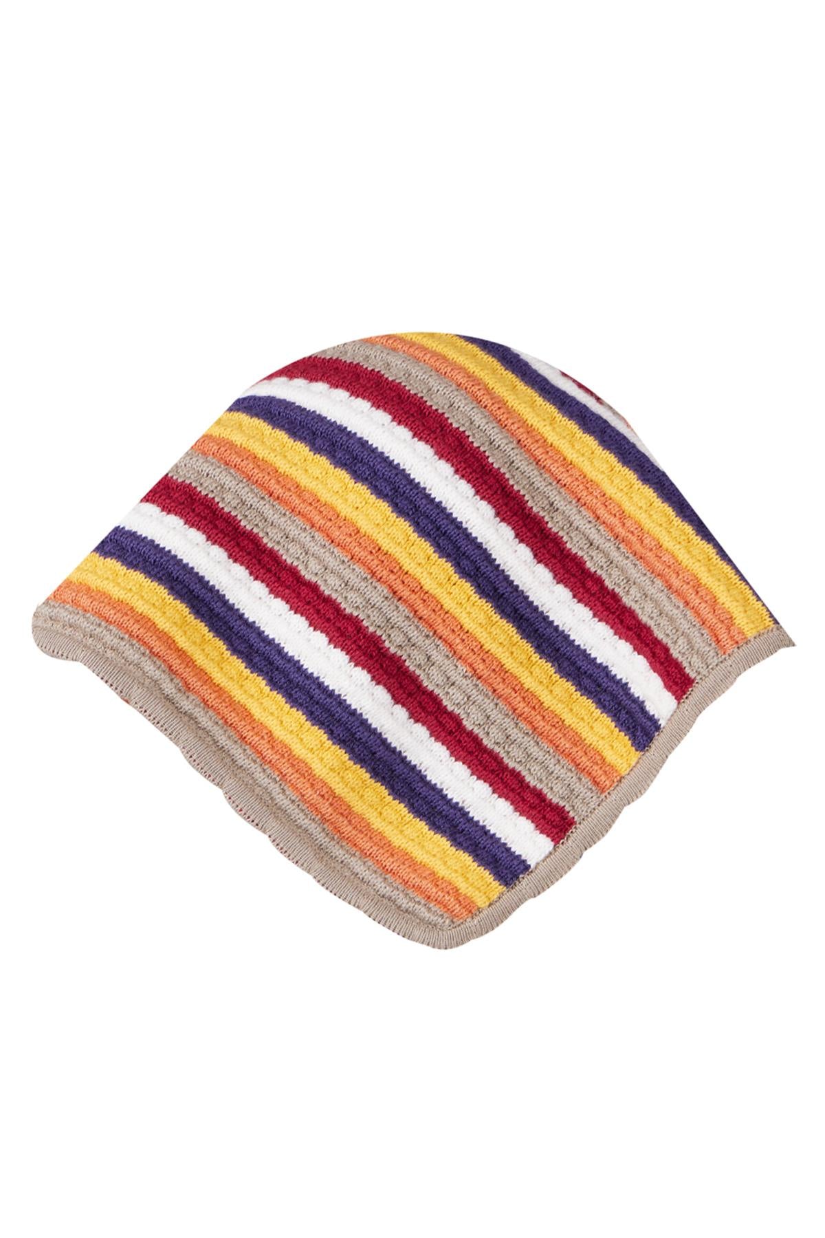 Peraluna-Frida Scarfe Multi Renk Bağcıklı Kadın Triko Eşarp çok Renkli-Eşarp-9-roqelvaxirum.shop