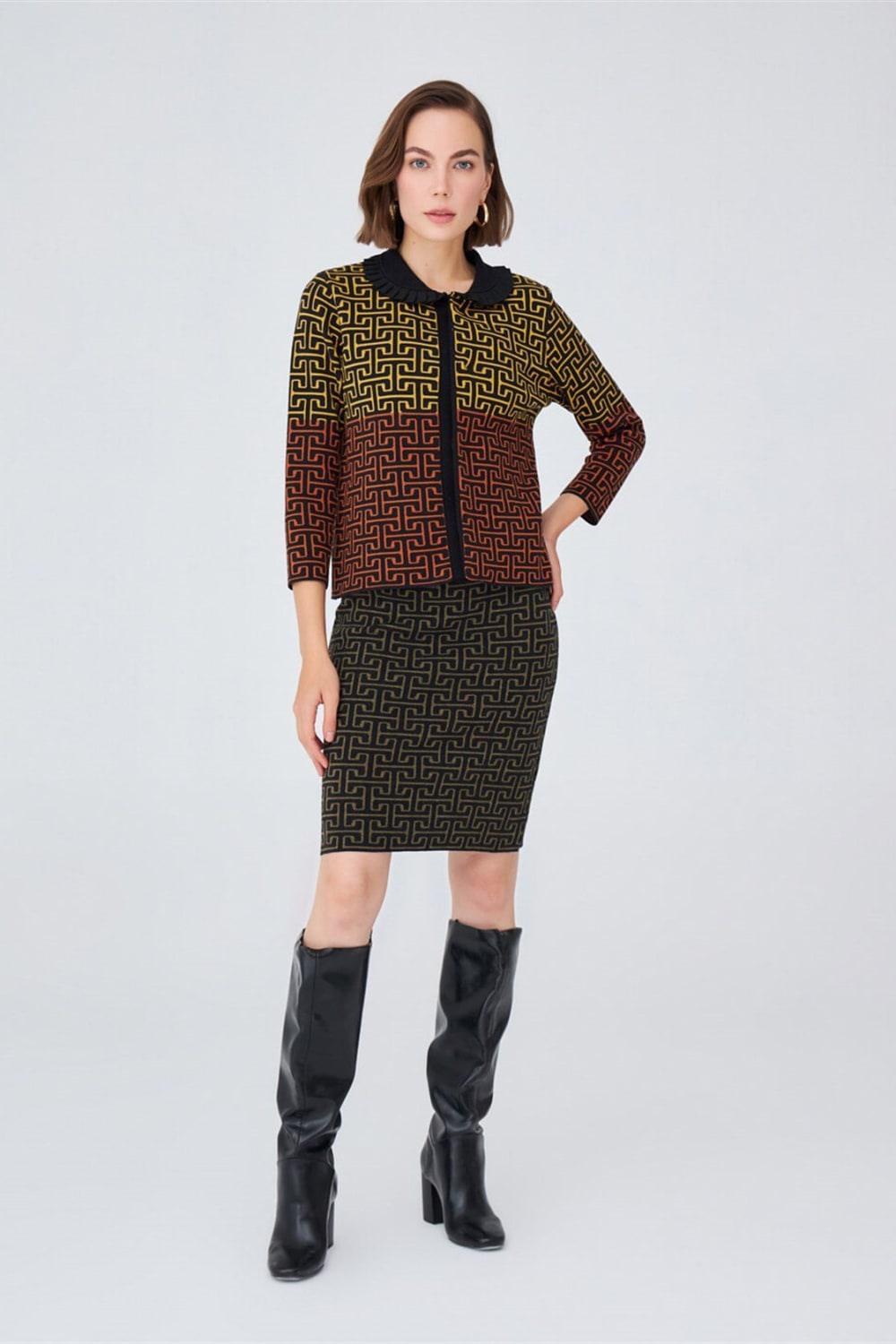 Peraluna-Geometrik Desen Jakarlı Kısa Kadın Triko Etek-Etek-3-roqelvaxirum.shop