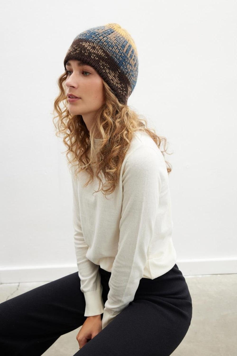 Peraluna-Harmony Beanie Etnik Desen Kadın Triko Bere-Bere-2-roqelvaxirum.shop