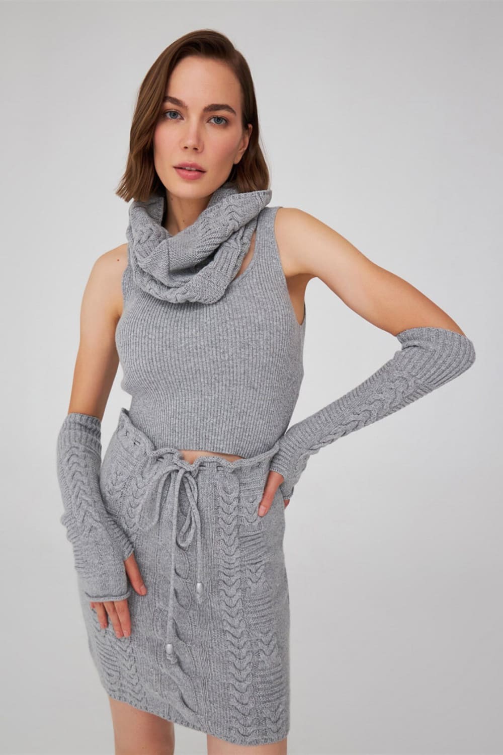 Peraluna-Saç Örgü Desenli Kaşmir Karışımlı Uzun Kadın Triko Eldiven-Eldiven-21-roqelvaxirum.shop