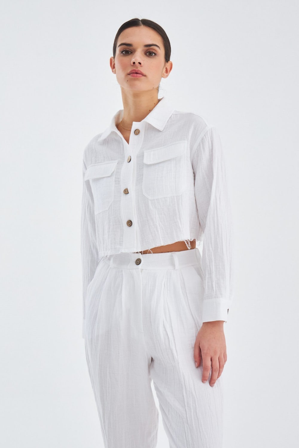 Peraluna-Sandal Trouser Bol Kesim Yazlık Muslin Kadın Kısa Pantolon-Pantolon-4-roqelvaxirum.shop