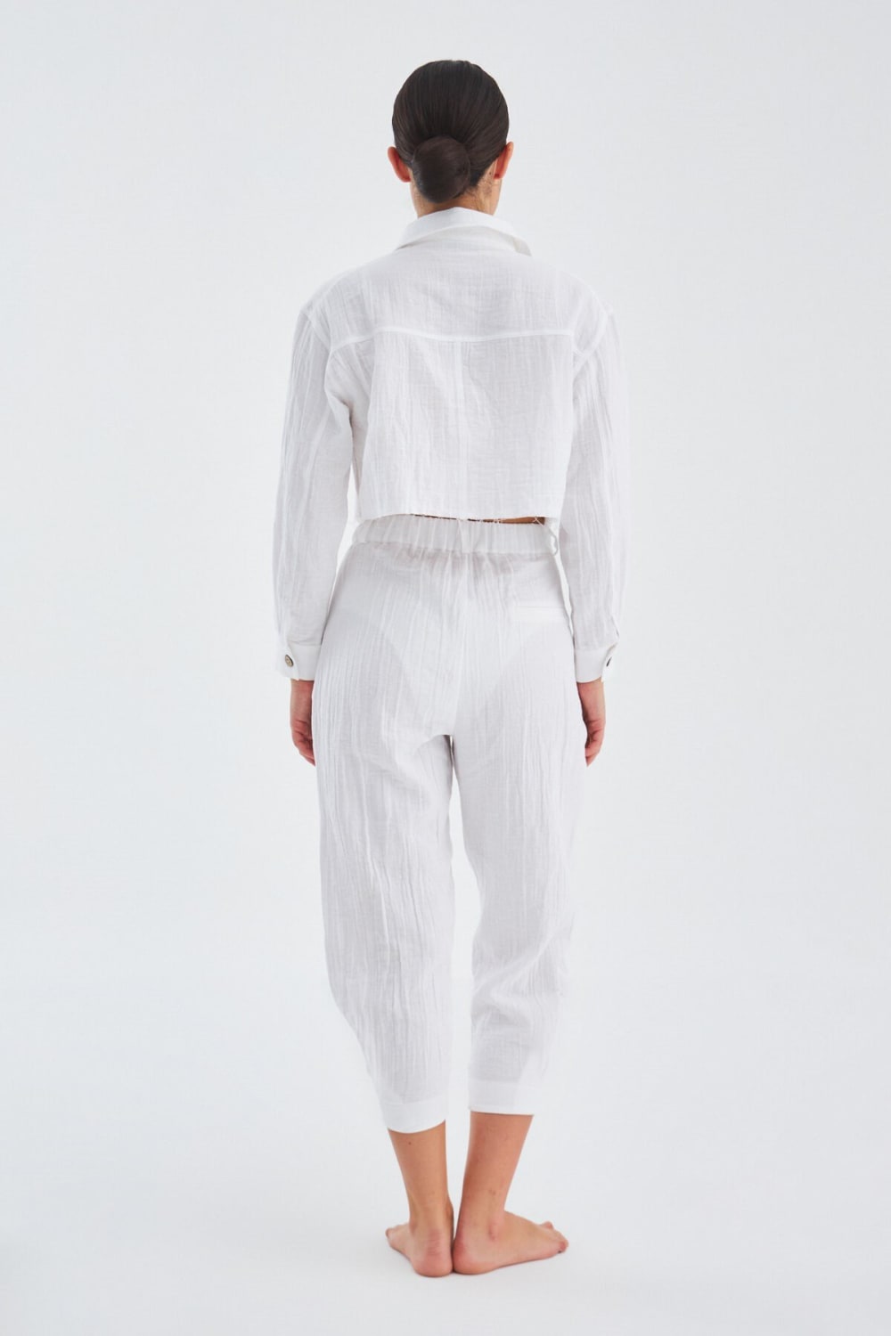 Peraluna-Sandal Trouser Bol Kesim Yazlık Muslin Kadın Kısa Pantolon-Pantolon-7-roqelvaxirum.shop