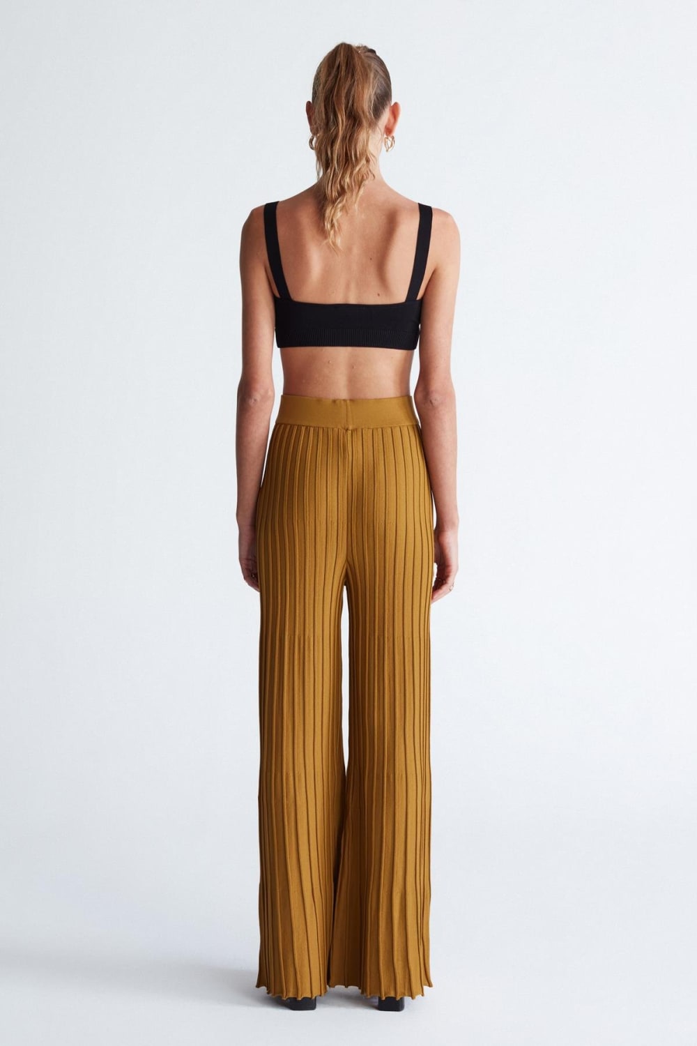 Peraluna-Viola Trousers Ribana Örgü Bel Lastikli Kadın Triko Pantolon -Pantolon-6-roqelvaxirum.shop