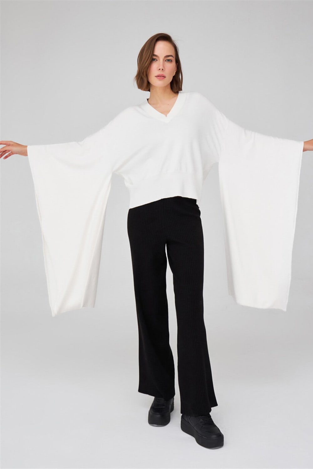 Peraluna-Viskon Karışım Egzotik Kadın Triko Kimono-Kimono-3-roqelvaxirum.shop