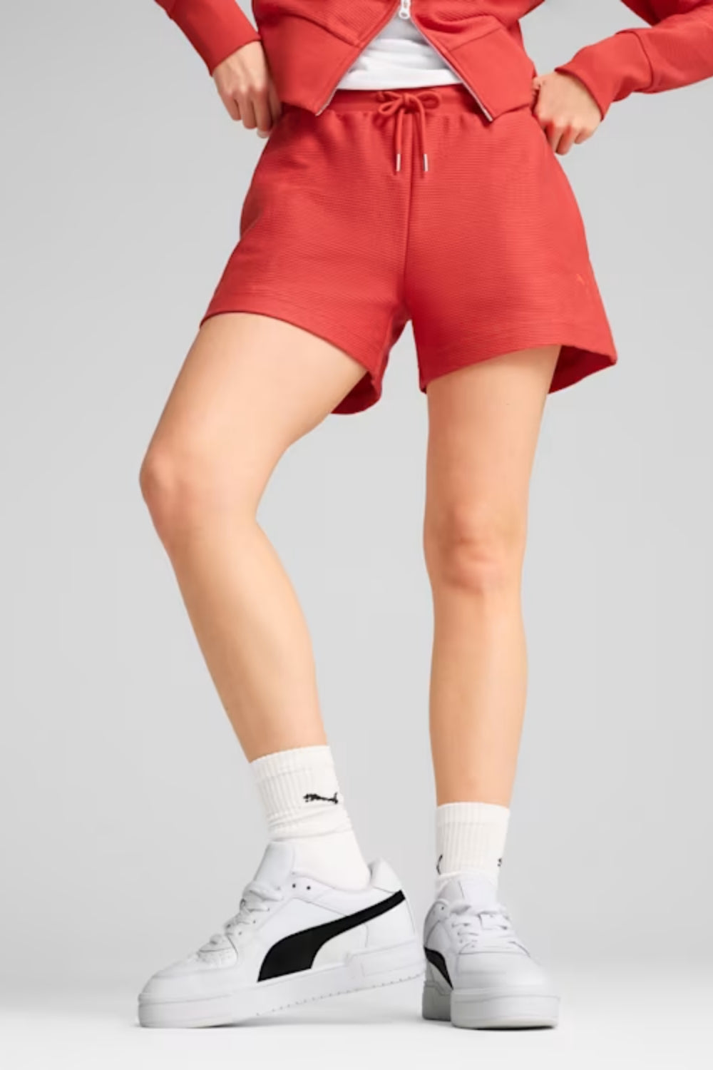 Puma-PREMIUM ESS A-Line Shorts 4 Jacquard Red-Şort-3-roqelvaxirum.shop