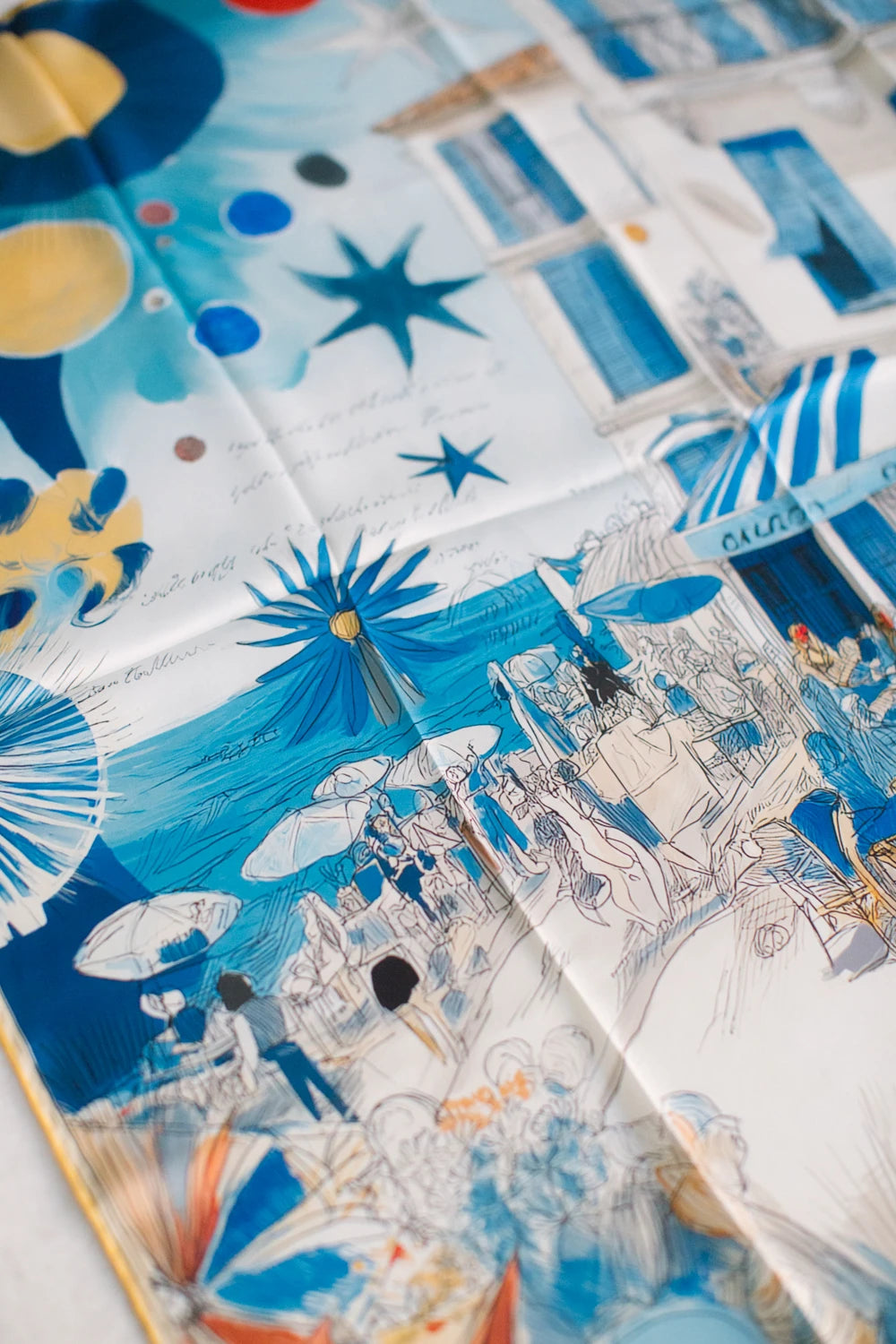 Pure Paris-RêVerie D’Azur Bleu İpek Fular-Şal & Fular-2-roqelvaxirum.shop