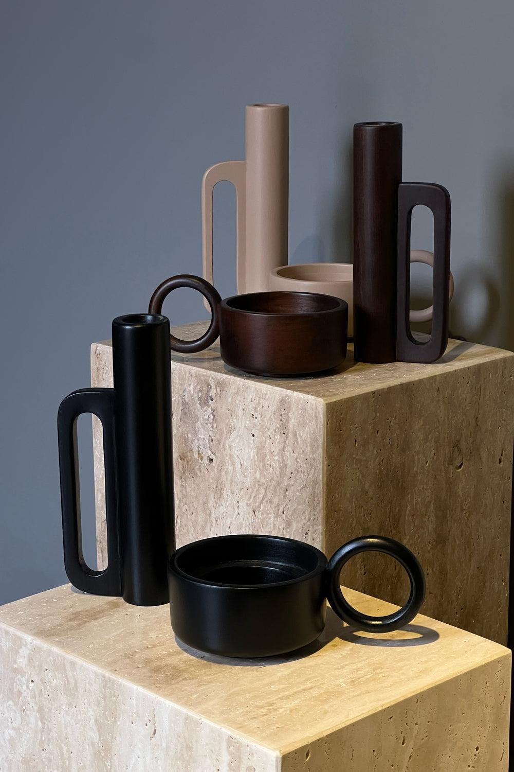 Raika Studio-Marfa Walnut Set-Mumluk & Şamdan-4-roqelvaxirum.shop