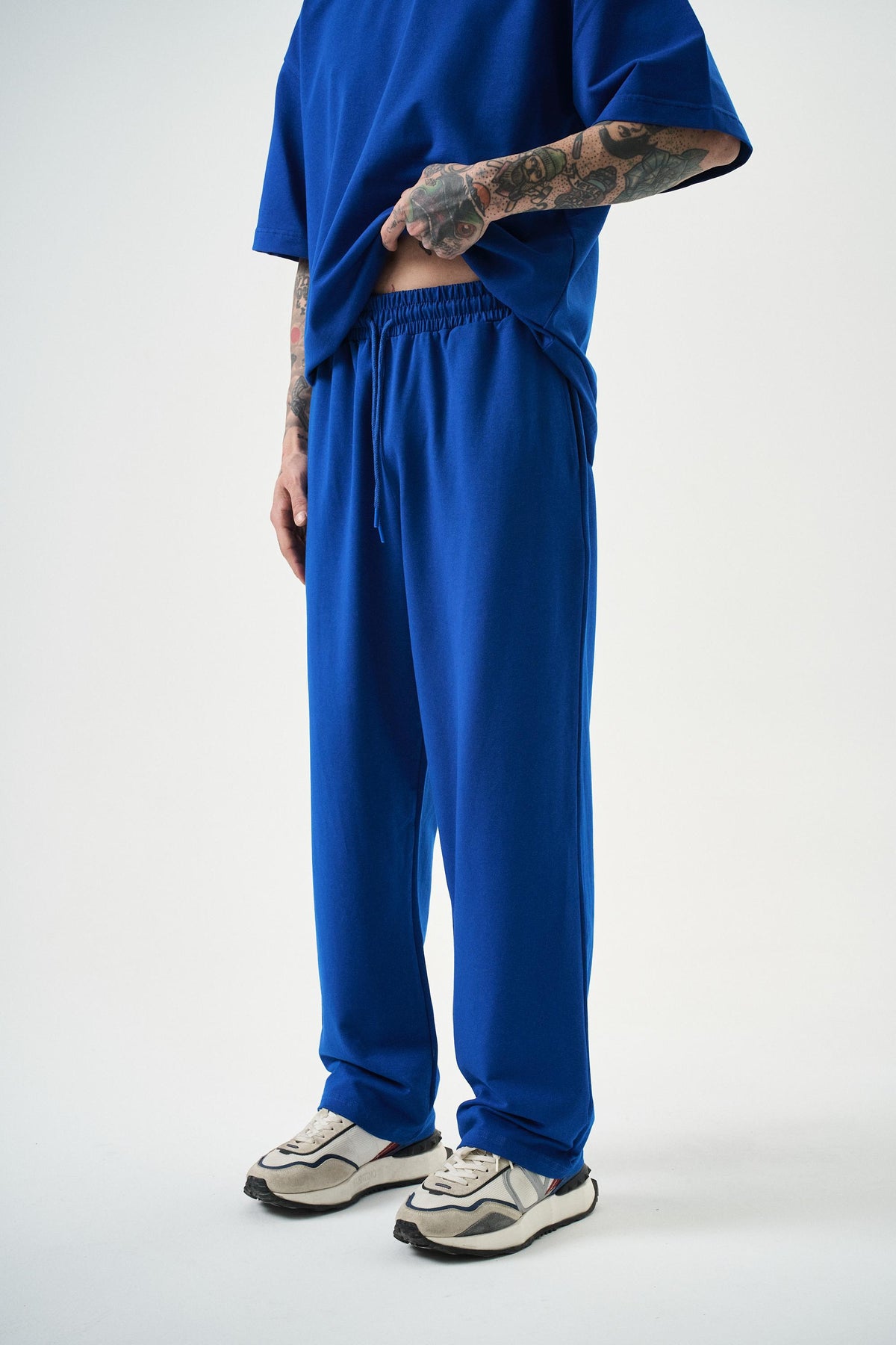 Erkek Basic Baggy Eşofman Altı Saks