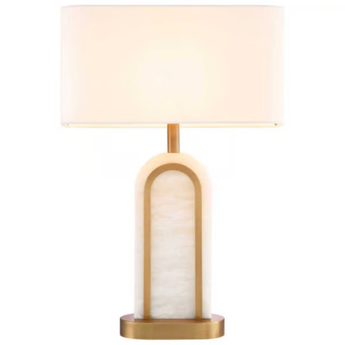 Palas Lüks Modern Doğal Alabaster Taşlı Abajur Pls-64Ul
