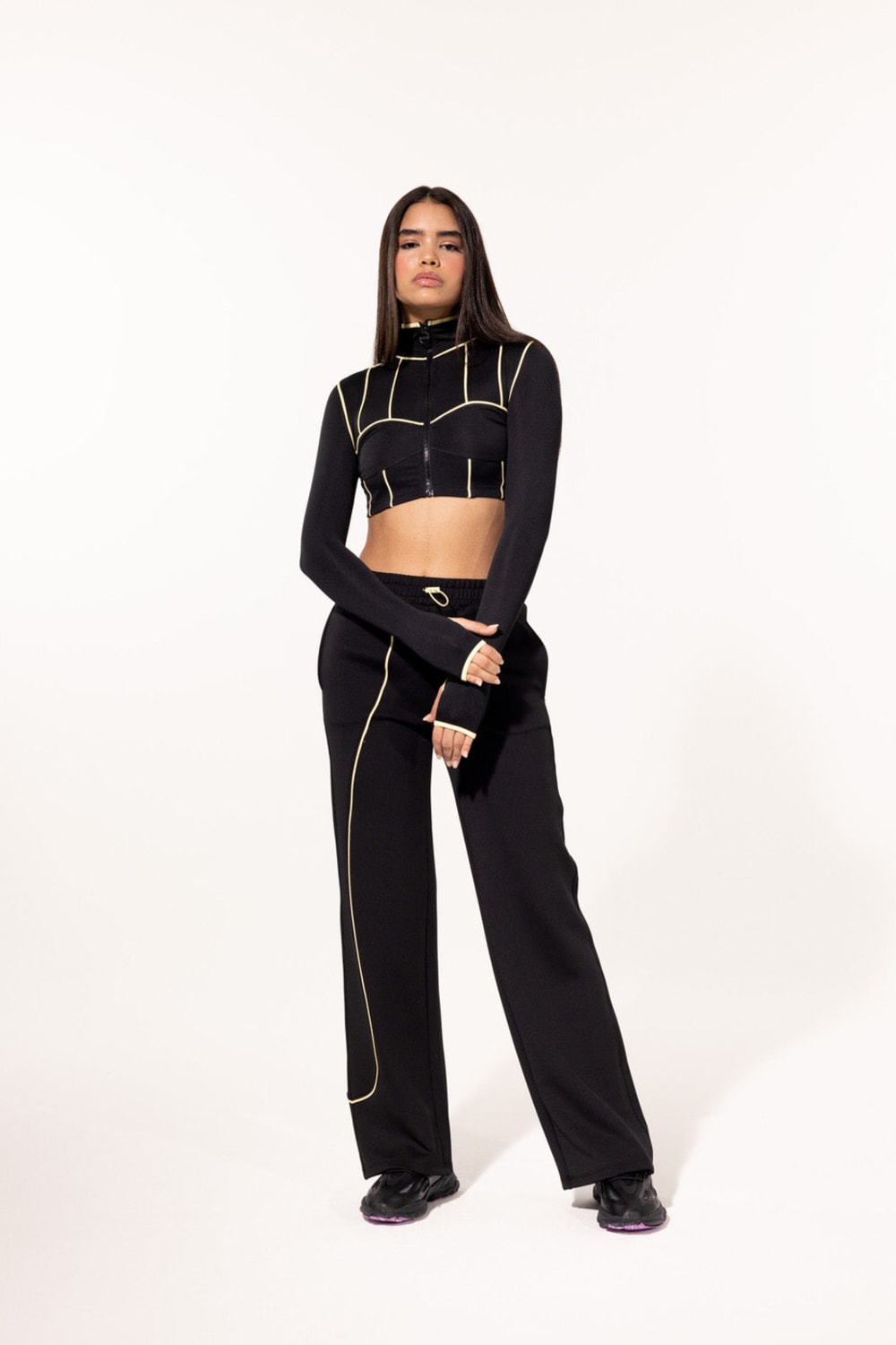 SBNM-Yellow Contrast Straight Pants-Eşofman-10-roqelvaxirum.shop