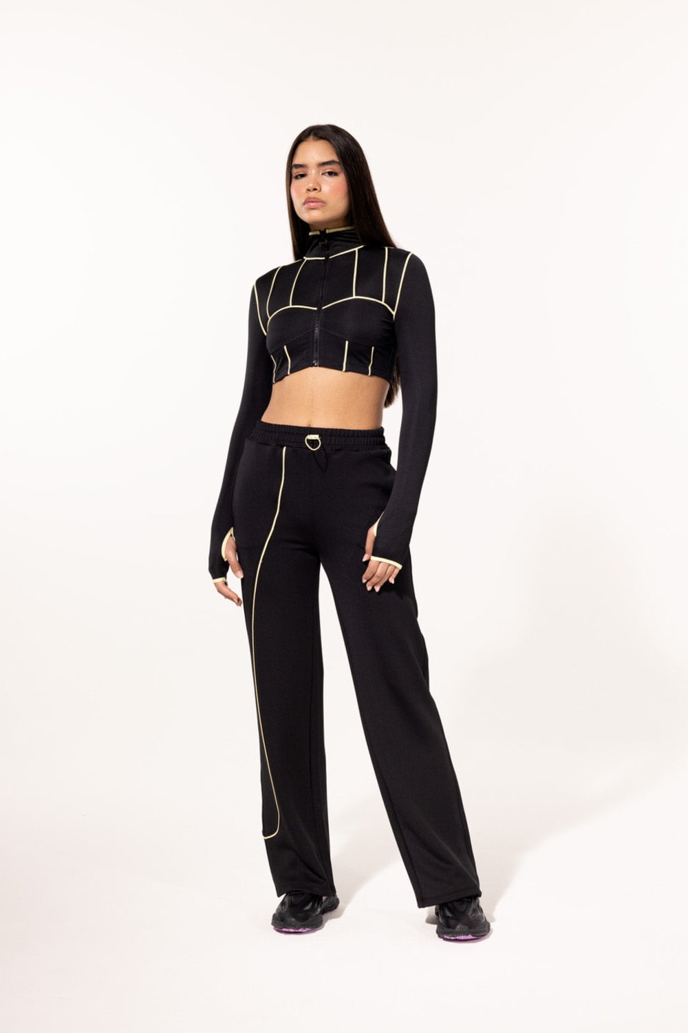 SBNM-Yellow Contrast Straight Pants-Eşofman-7-roqelvaxirum.shop