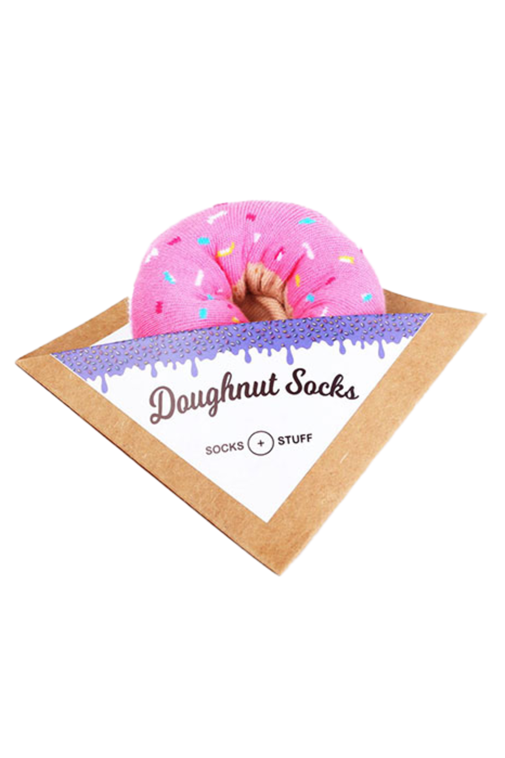 Socks + Stuff-Strawberry Sprinkles Donut Çorap-Çorap-1-roqelvaxirum.shop