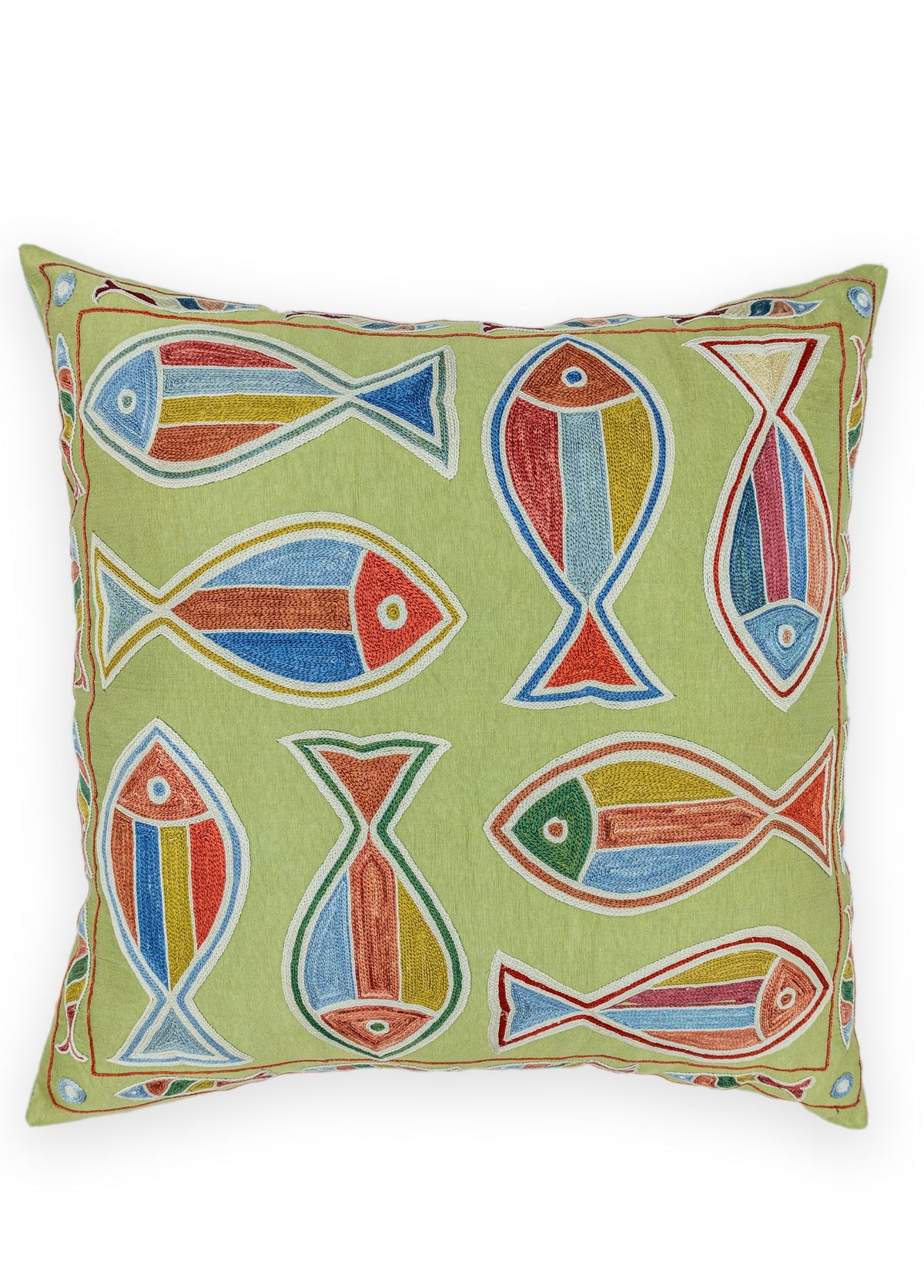 Soho Antiq-Krista Balık Desenli El Yapımı Kırlent 50x50 Cm-Kırlent-1-roqelvaxirum.shop