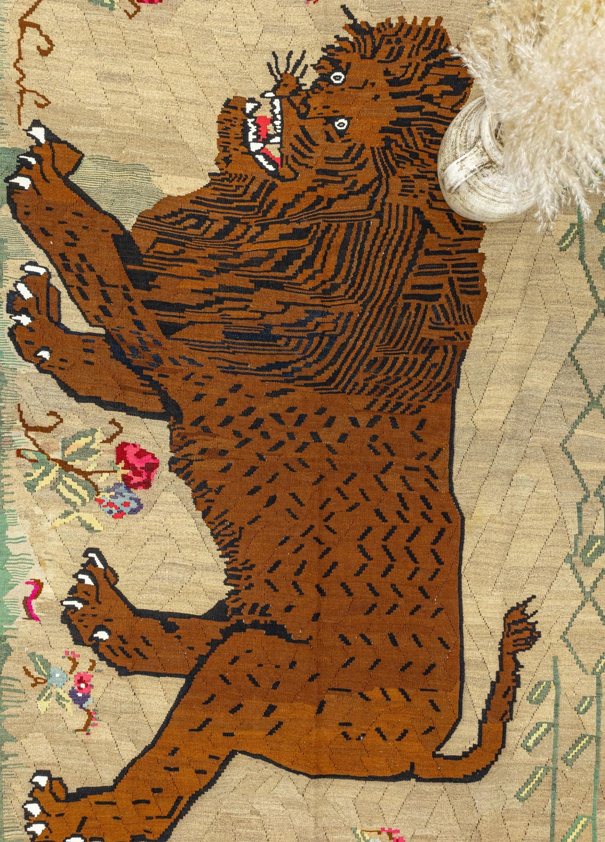 Soho Antiq-Terra Aslan Desenli El Dokuma Kilim 177x263 Cm-3-roqelvaxirum.shop