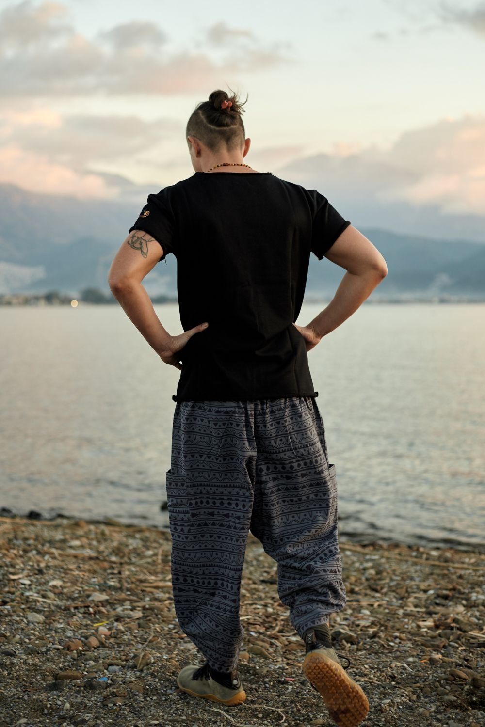 Soluna-Triangle Patterned Pants-Keten Pantolon-4-roqelvaxirum.shop