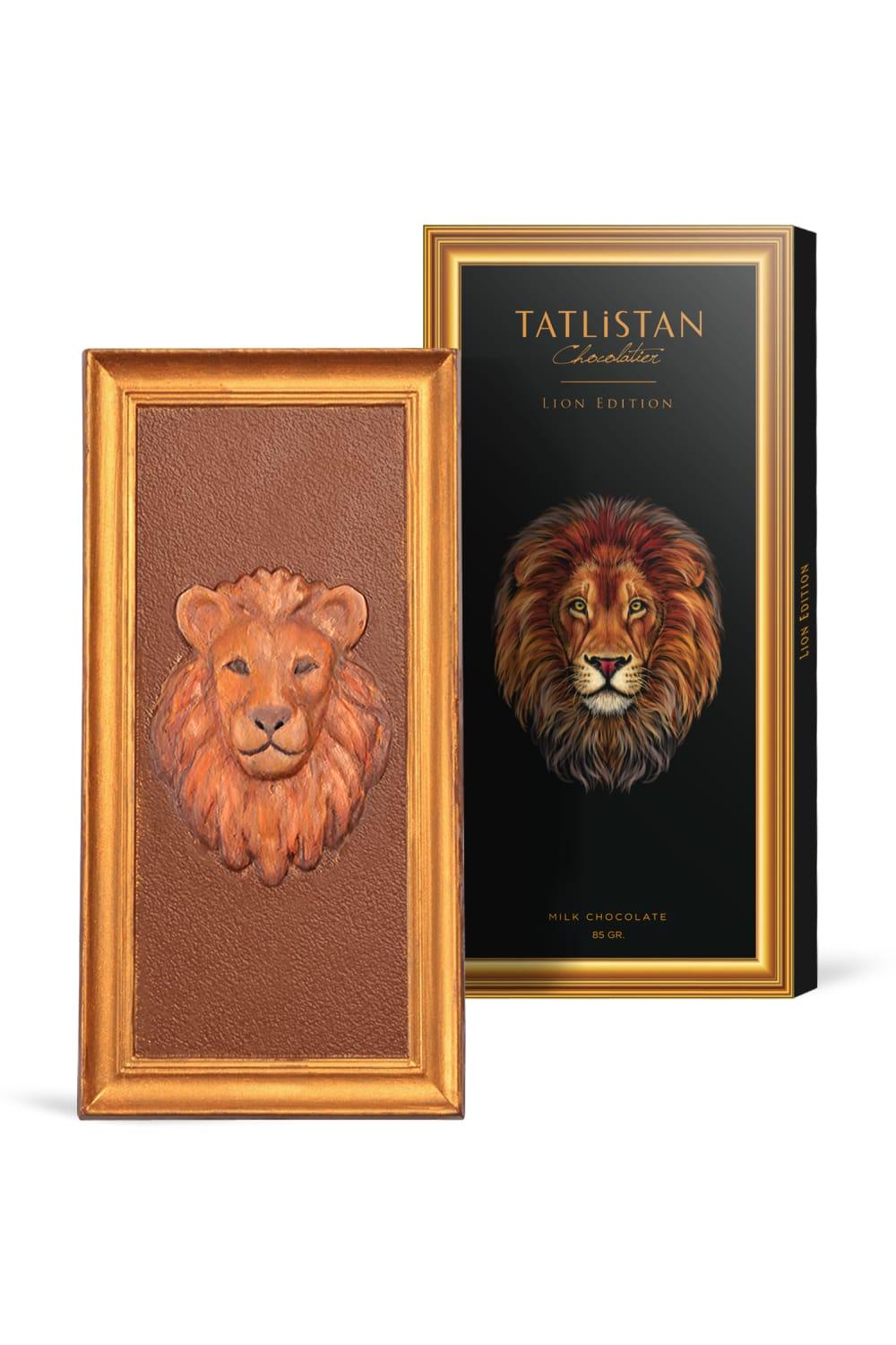 Tatlistan-Aslan Figürlü Tablet Çikolata - Çerçeve Serisi-Çikolata-1-roqelvaxirum.shop