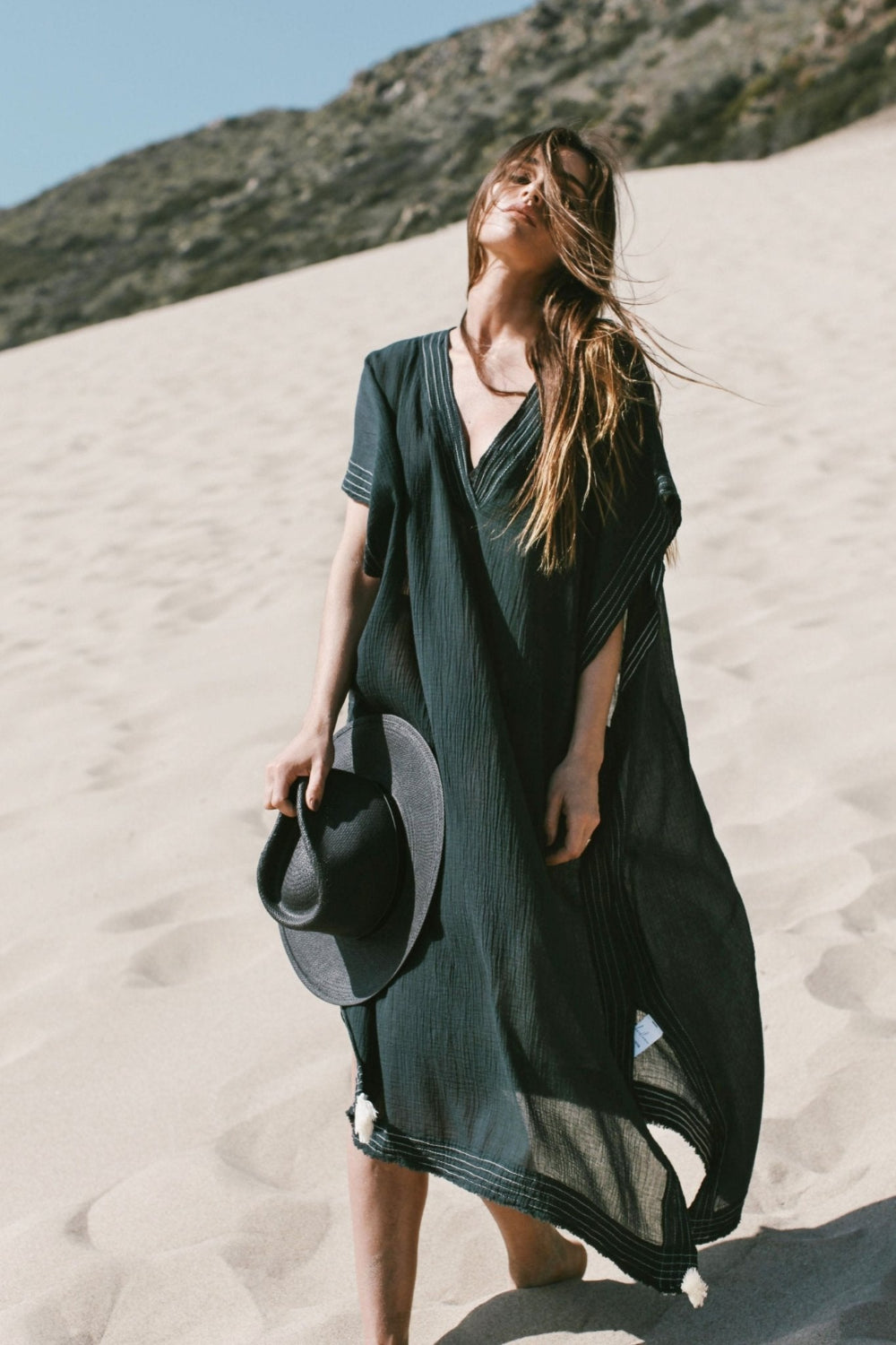 The Handloom-Ela Kaftan Black-Kaftan-1-roqelvaxirum.shop