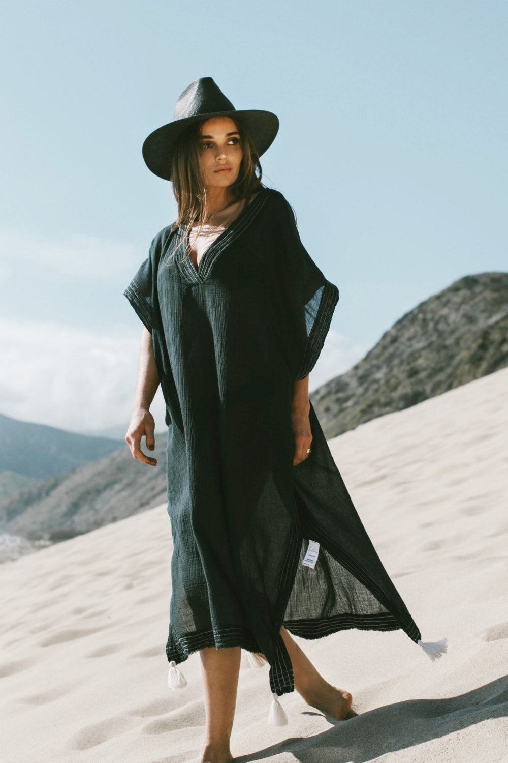 The Handloom-Ela Kaftan Black-Kaftan-5-roqelvaxirum.shop