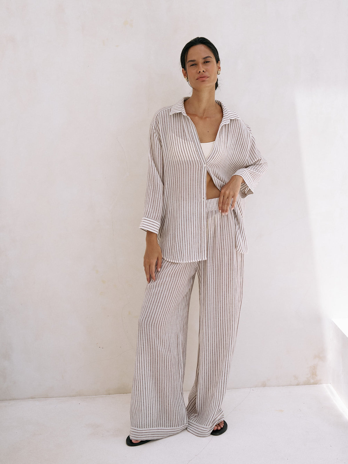 The Handloom-Voyage Set Burgundy Stripes-Set-1-roqelvaxirum.shop
