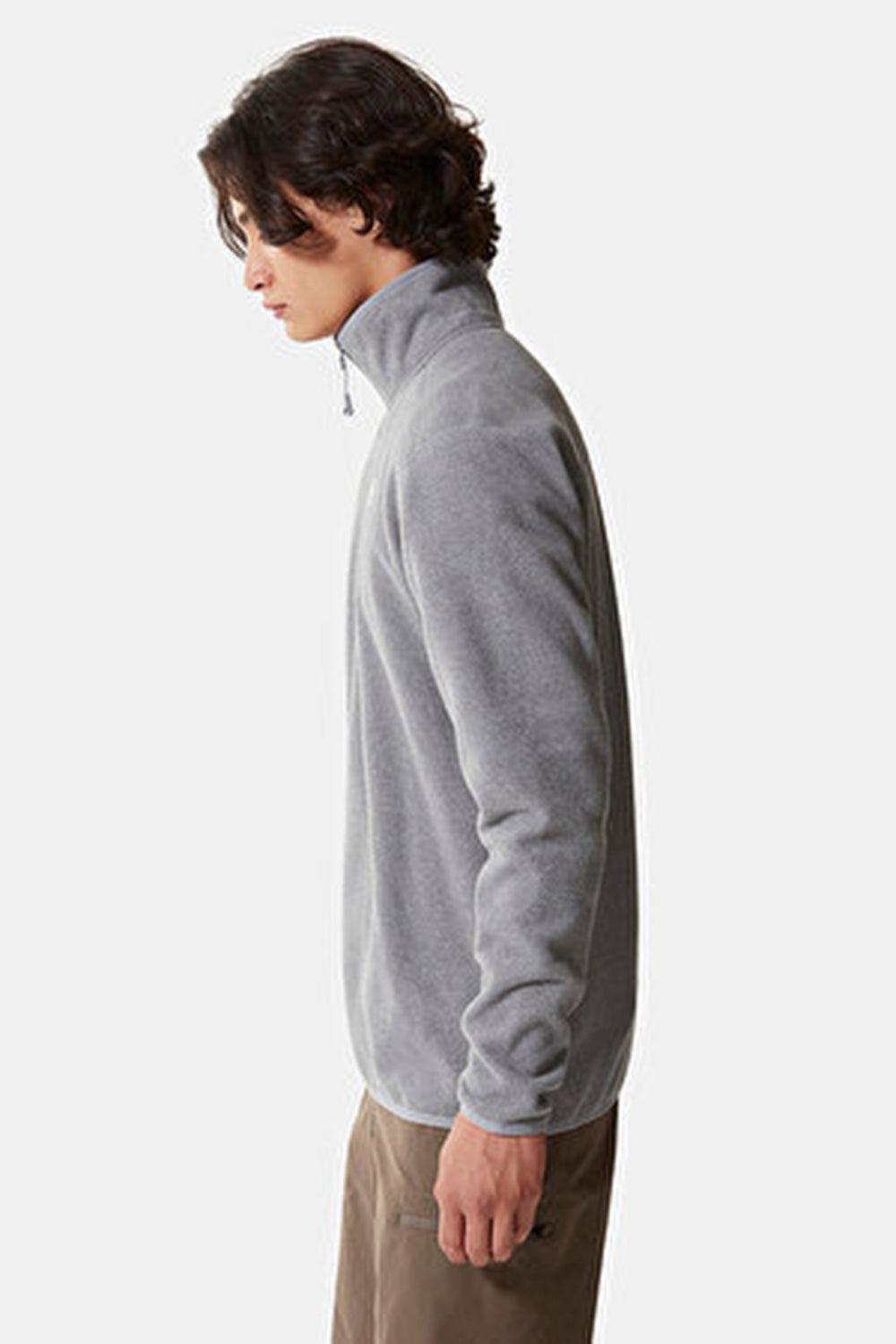The North Face-Men 100 Glacier 1/4 Zip Grey Heather-Sweatshirts & Hoodies-4-roqelvaxirum.shop