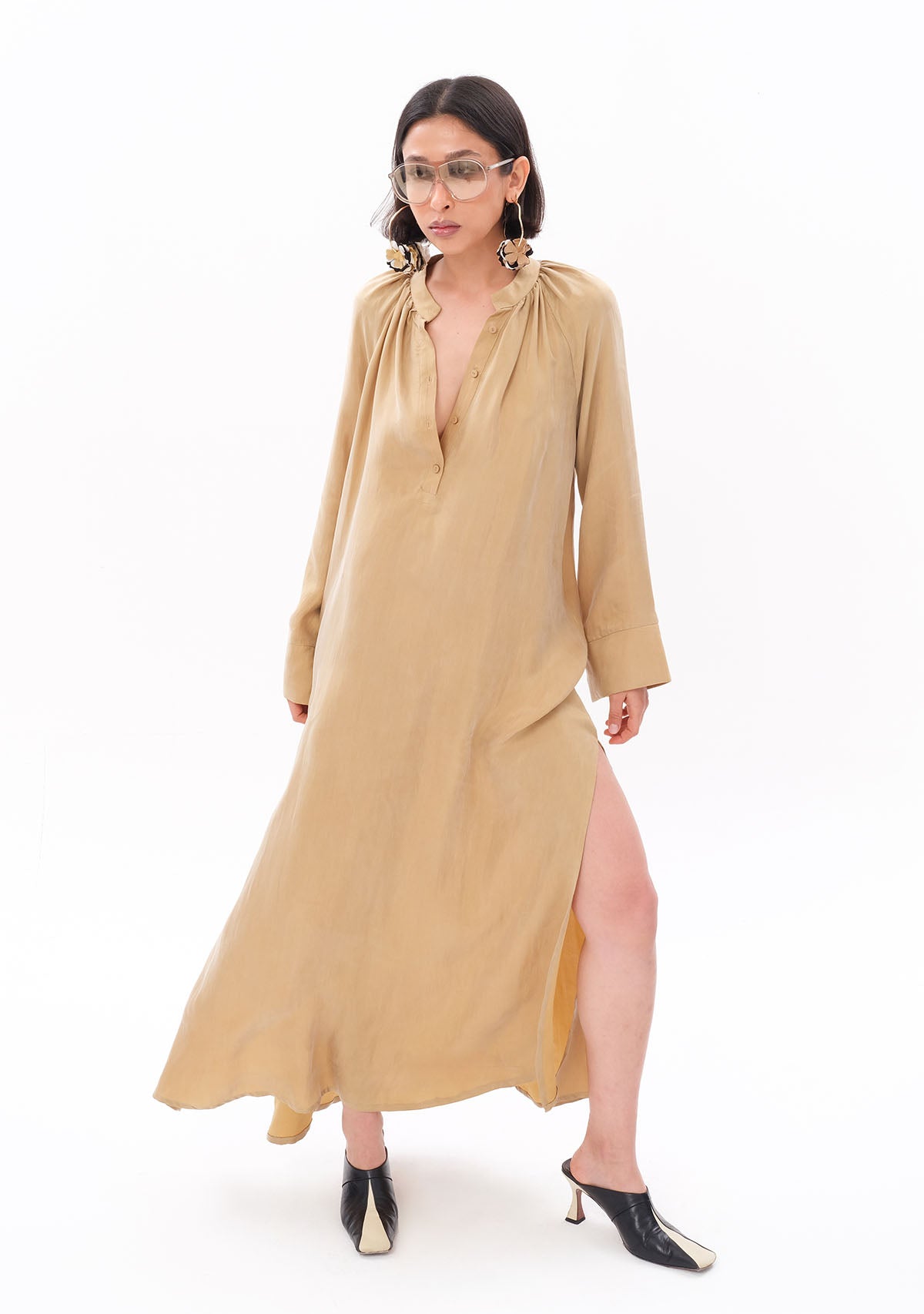 Tiny-Bej Luxe Tencel™ Reglan Kol Elbise-Elbise-7-roqelvaxirum.shop