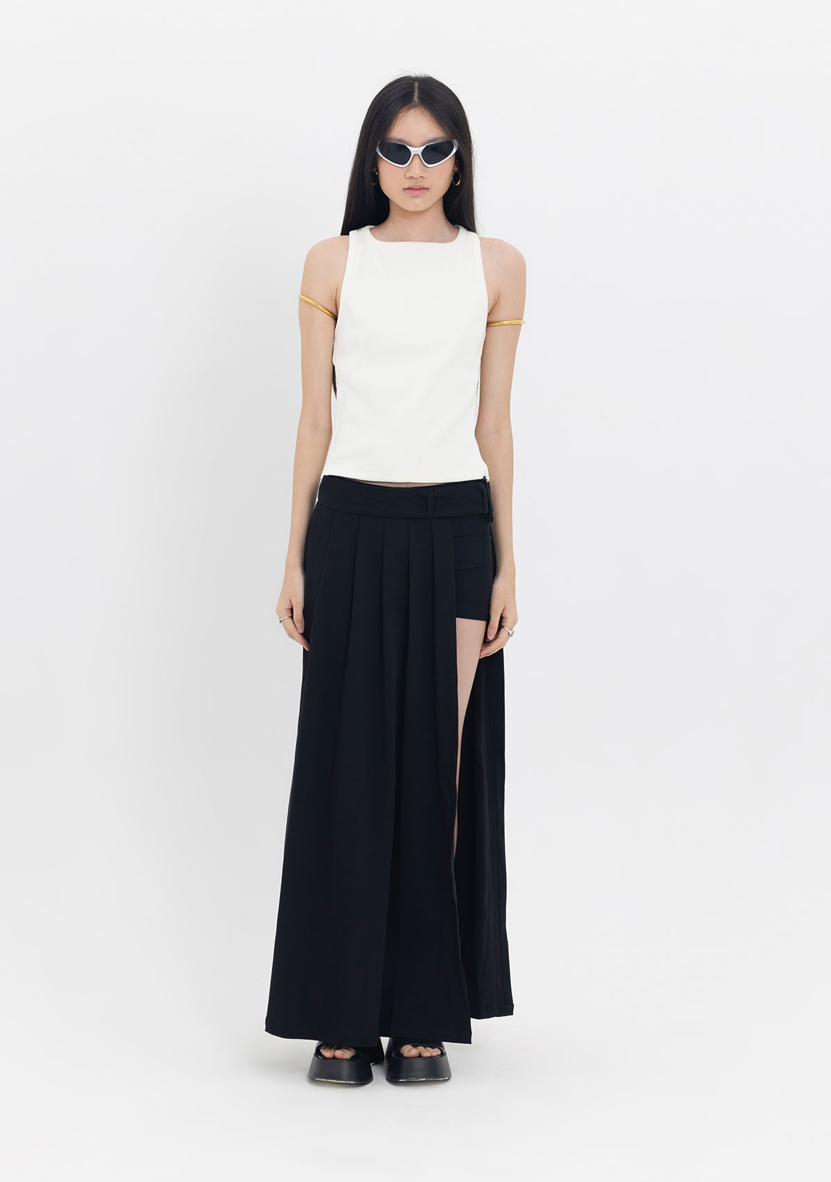 Tiny-Beli Kemerli Siyah Pileli Etek Aksesuar-Etek-3-roqelvaxirum.shop