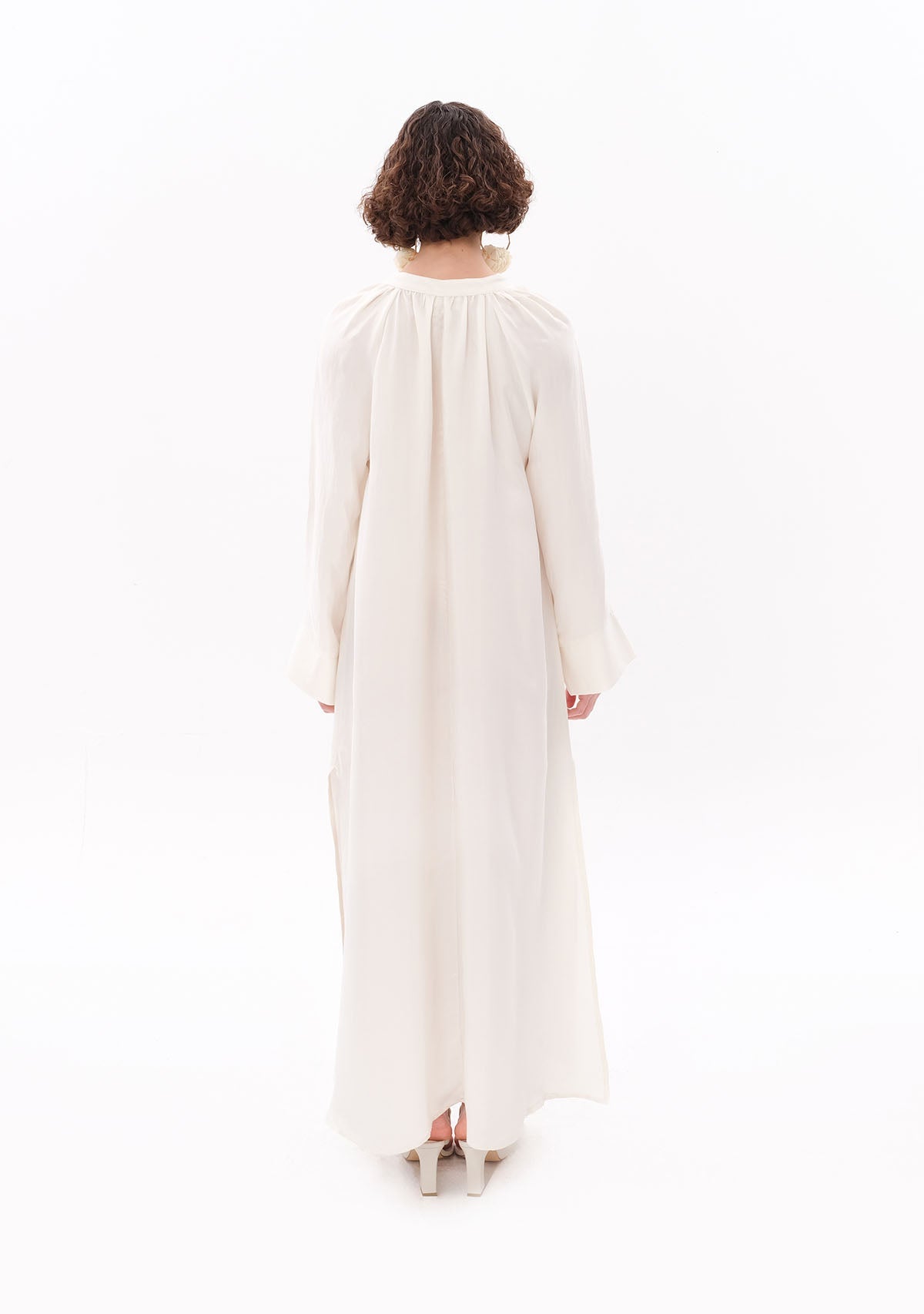 Tiny-Beyaz Luxe Tencel™ Reglan Kol Elbise-Elbise-3-roqelvaxirum.shop
