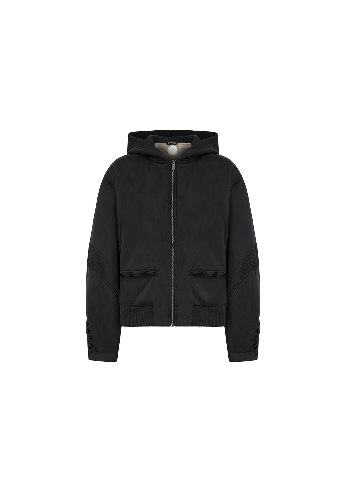 Tiny-Kapüşonlu Fermuarlı Siyah Bomber Ceket-Ceket-1-roqelvaxirum.shop
