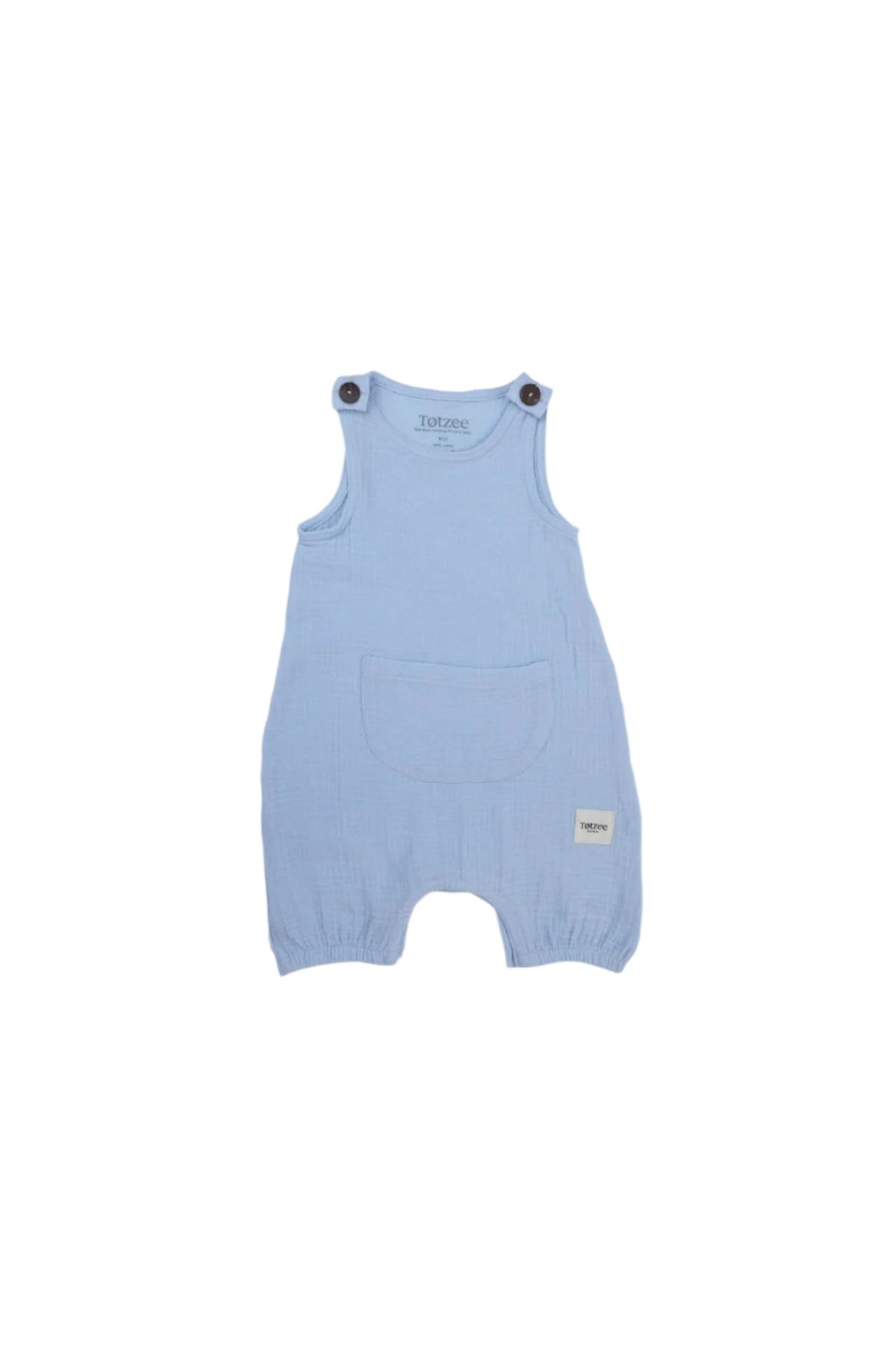 Totzee-Müslin Kanguru Cepli Salopet Bebek Mavisi-Salopet-1-roqelvaxirum.shop