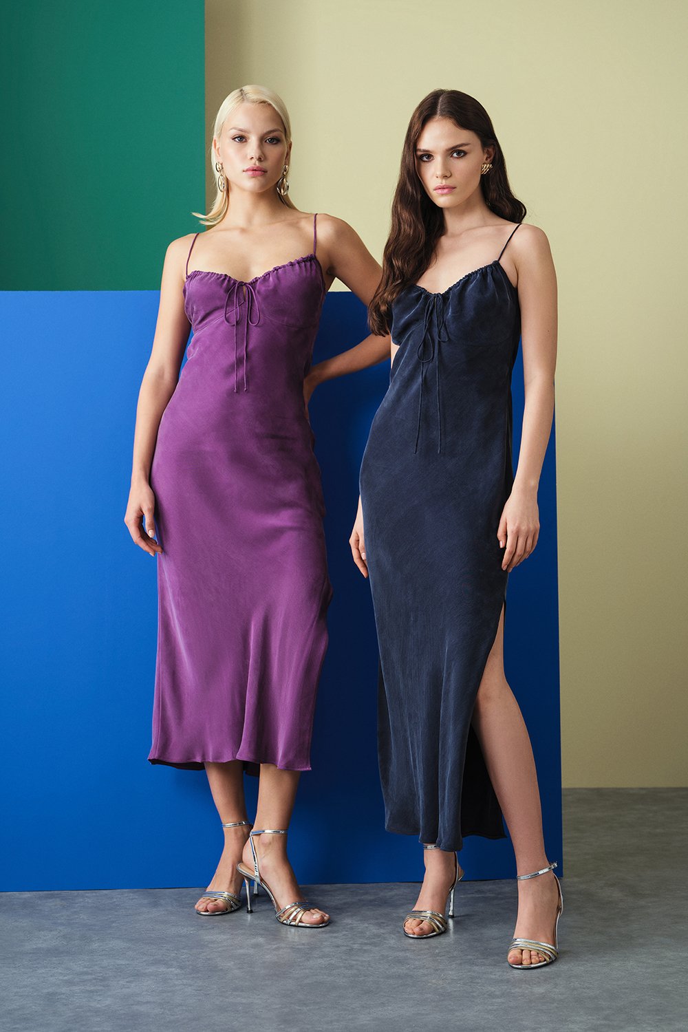 Towdoo-Aster Askılı Elbise - Lacivert-Elbise-8-roqelvaxirum.shop