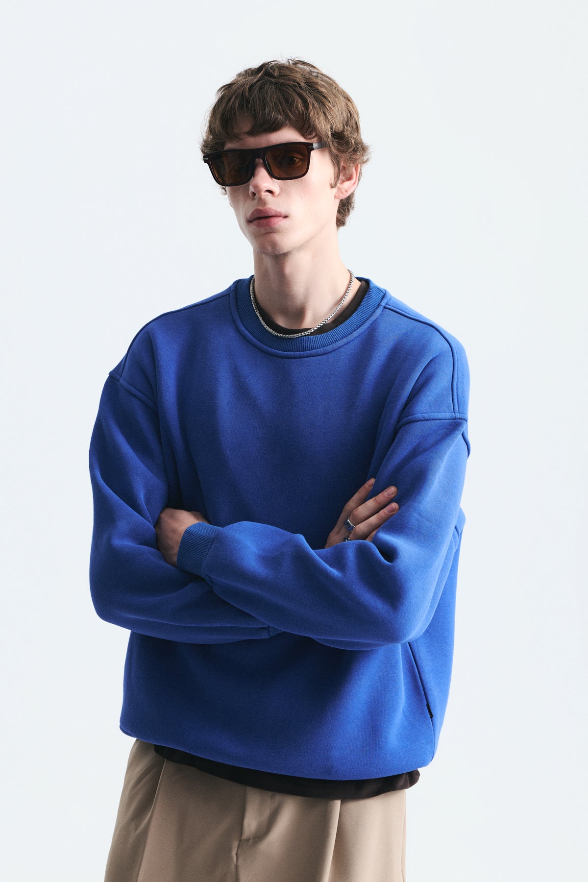 Basic Oversize Yıkamalı Sweatshirt