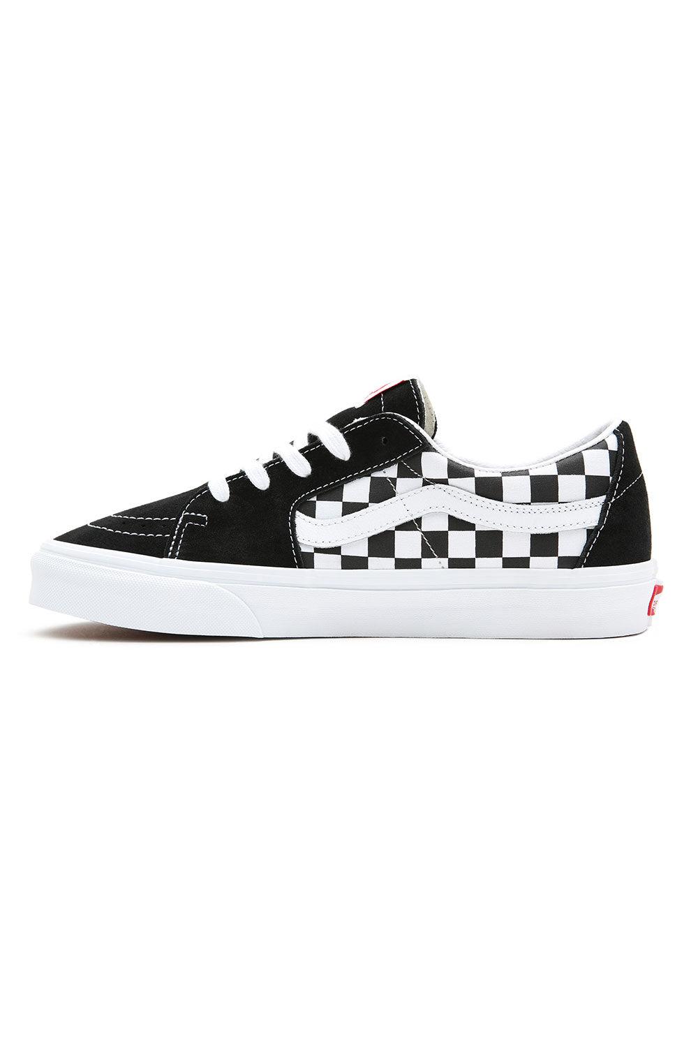 Vans-UA SK8-Low Canvas Suede Black Checkerboard-Sneakers-4-roqelvaxirum.shop