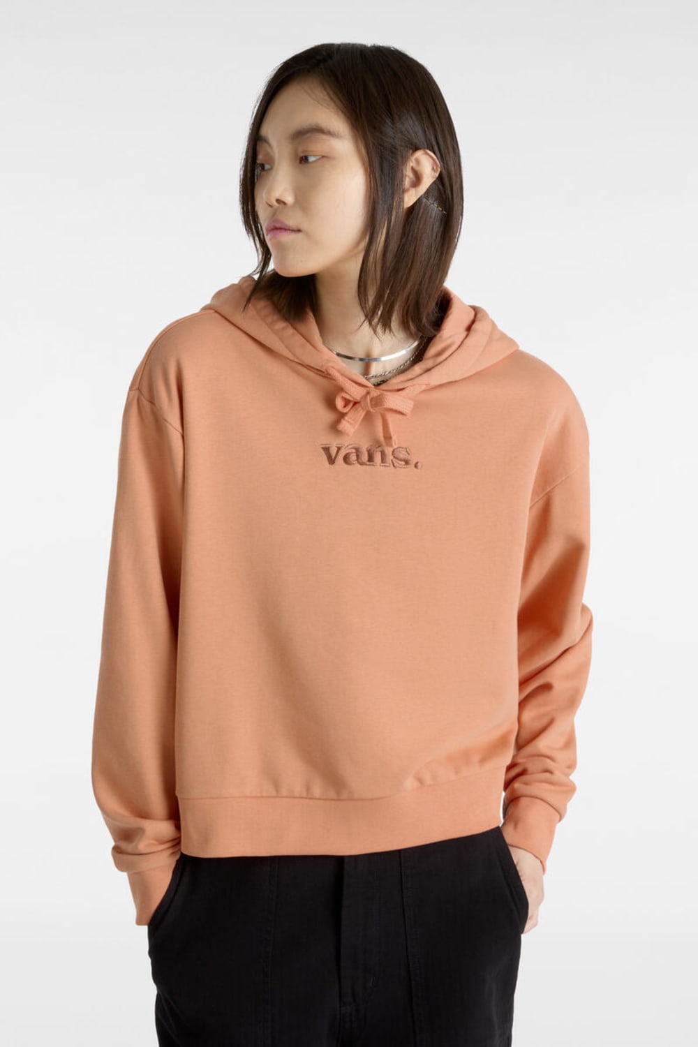 Vans-W Essential Ft Rlx Po Carnelian-Sweatshirts & Hoodies-1-roqelvaxirum.shop
