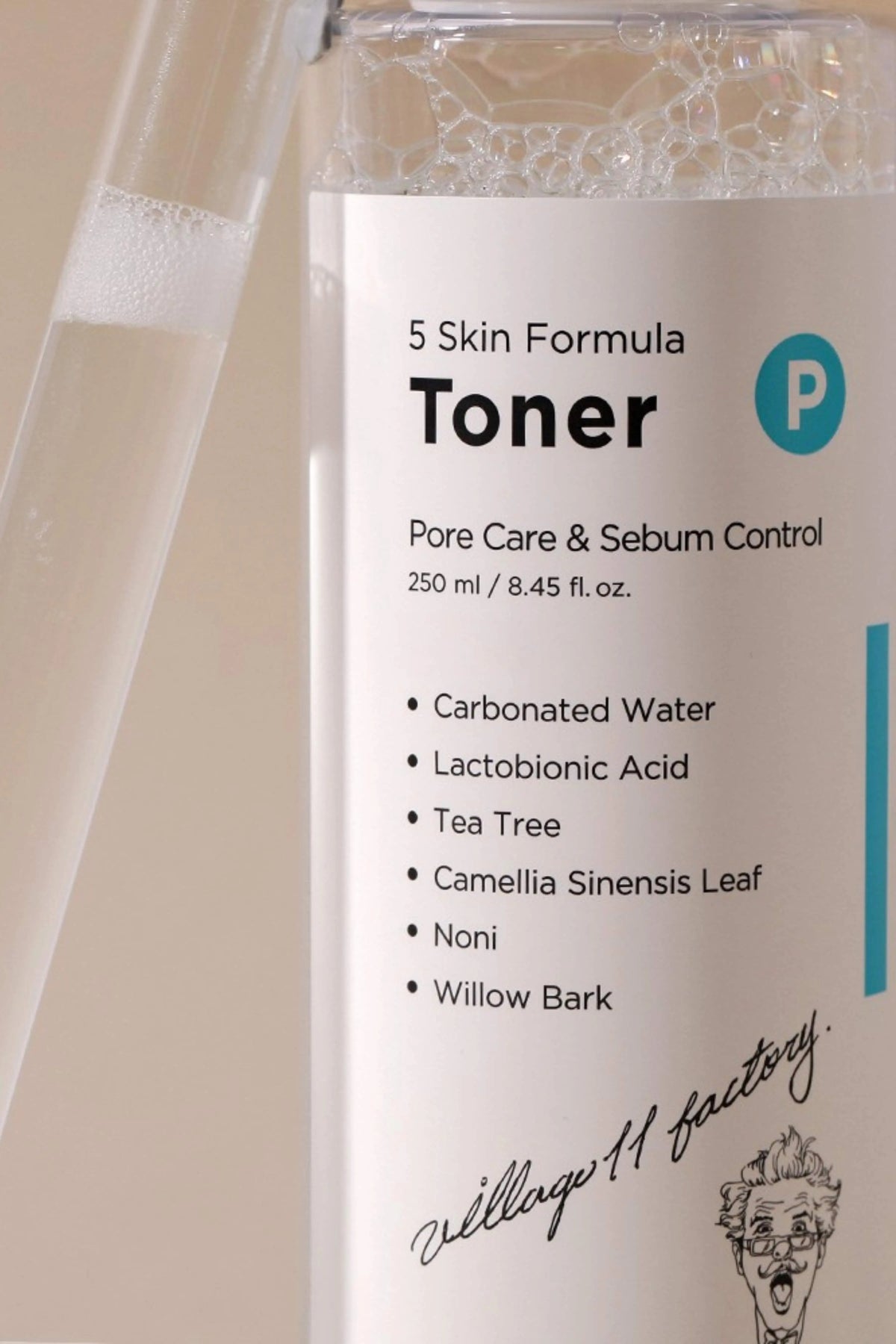 Village 11 Factory-P Skin Formula Toner 250ml - Siyah Nokta & Akne Karşıtı, Gözenek Sıkılaştırıcı Arındırıcı Pha & Çay Ağacı Tonik-Düzenleme-2-roqelvaxirum.shop