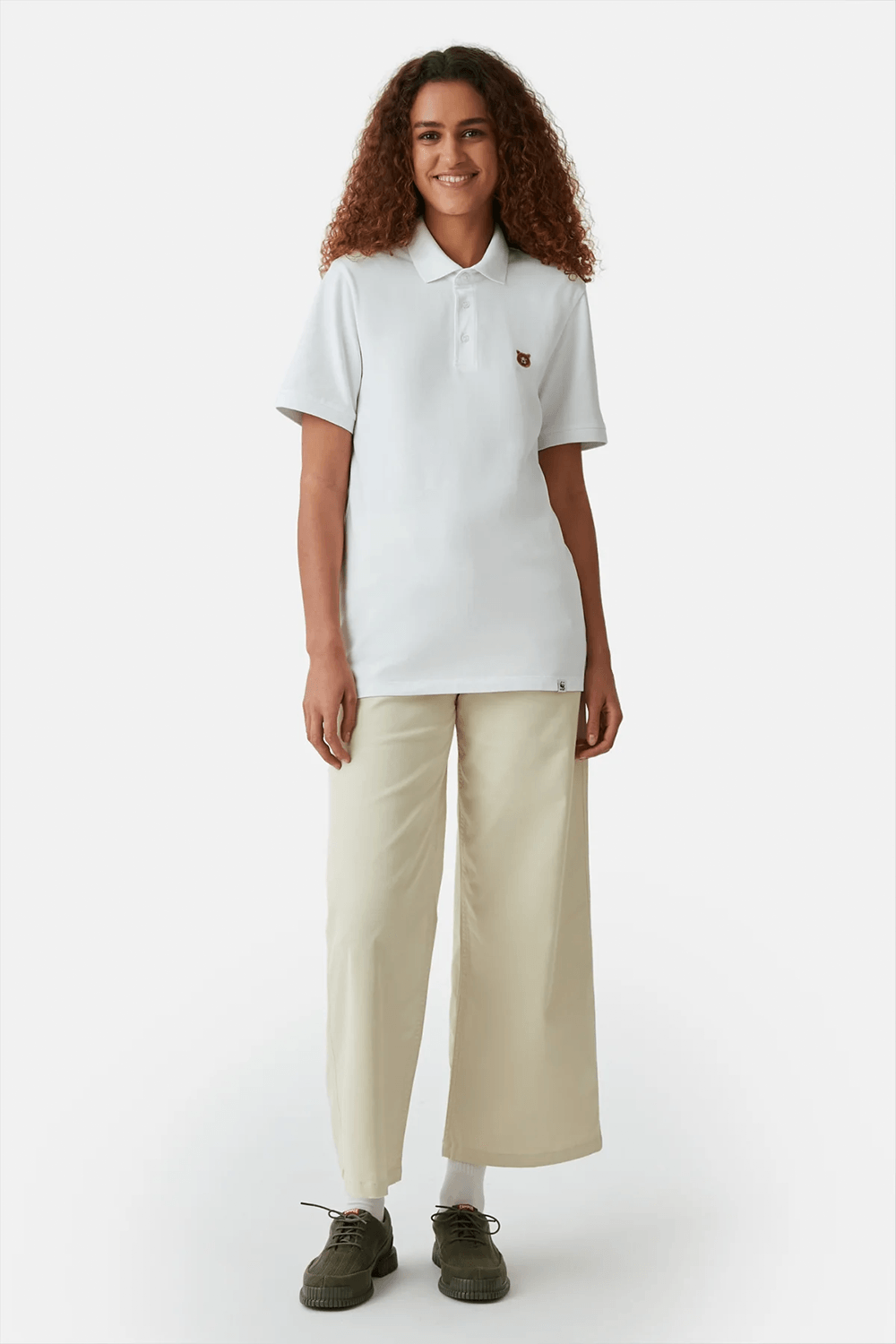 WWF Market-Bozayı Polo Yaka T-shirt - Beyaz-T-Shirts-2-roqelvaxirum.shop