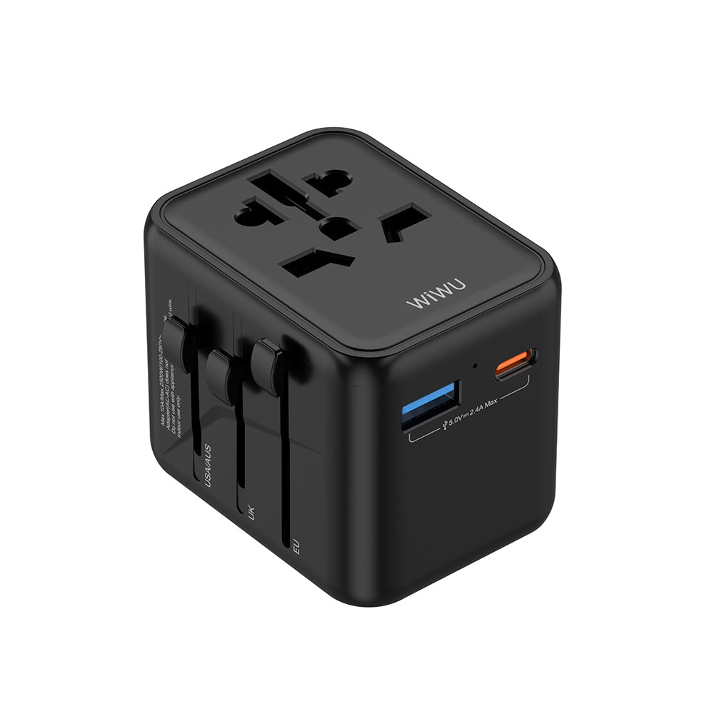Wi-Ua012 Tr/Us/Uk/Au/Eu Uyumlu 2500W 12W Universal Seyahat Adaptörü