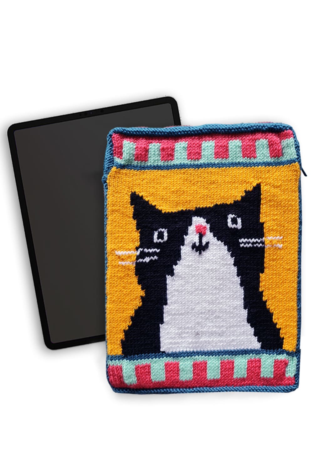 Zone Design Store-El Örgüsü Tablet - Laptop Kılıfı - Kedü-Case-1-roqelvaxirum.shop