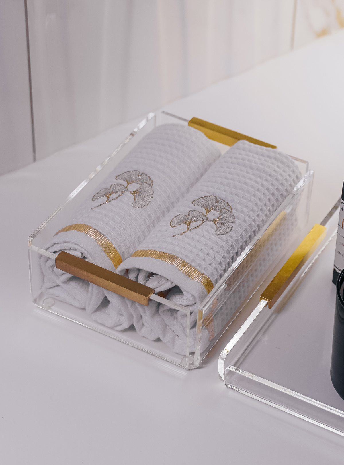 Memonza-Aria Çıta Detaylı Pirinç Organizer, Small, Şeffaf-Dekoratif Kutu-4-roqelvaxirum.shop