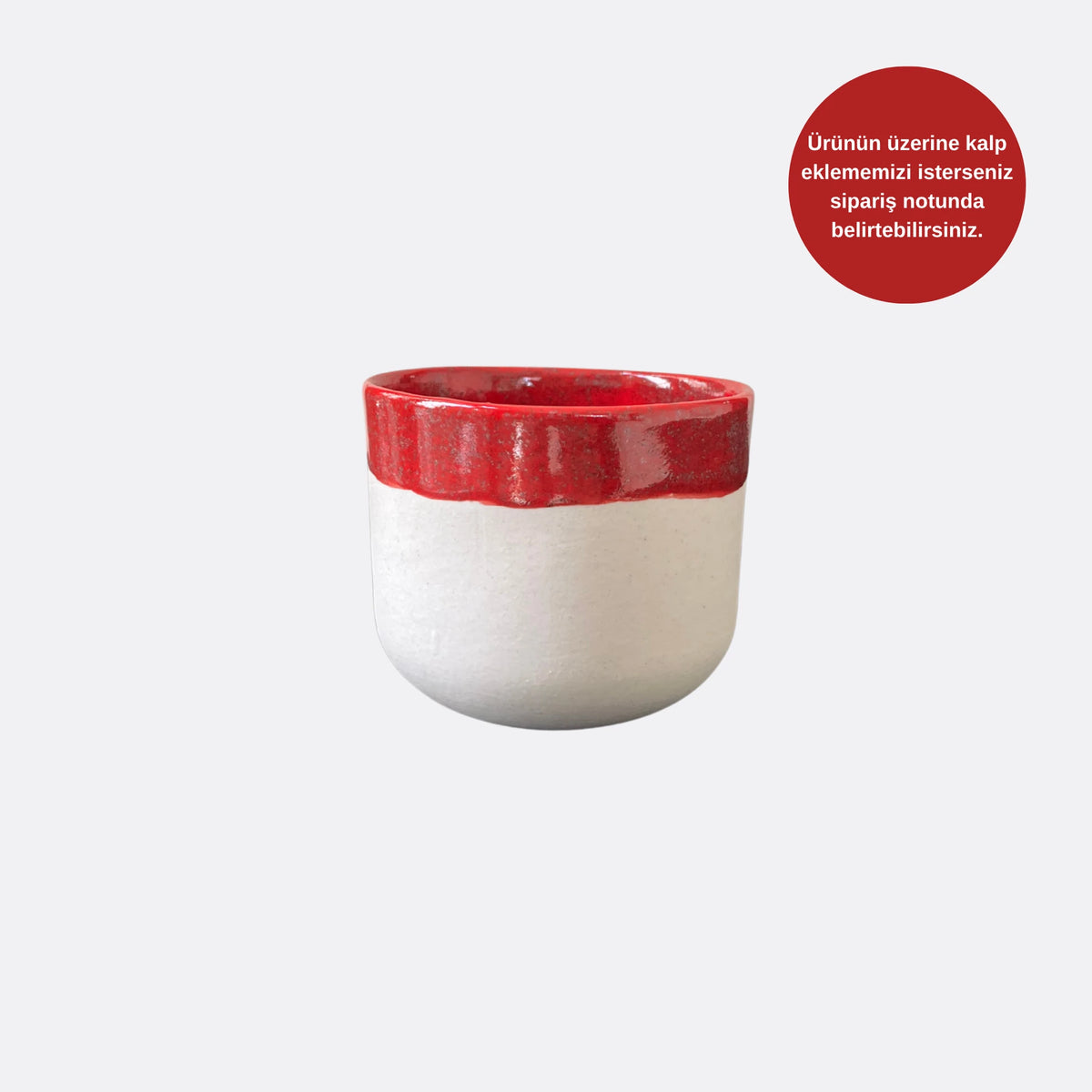 Red Stoneware Tombul Mug
