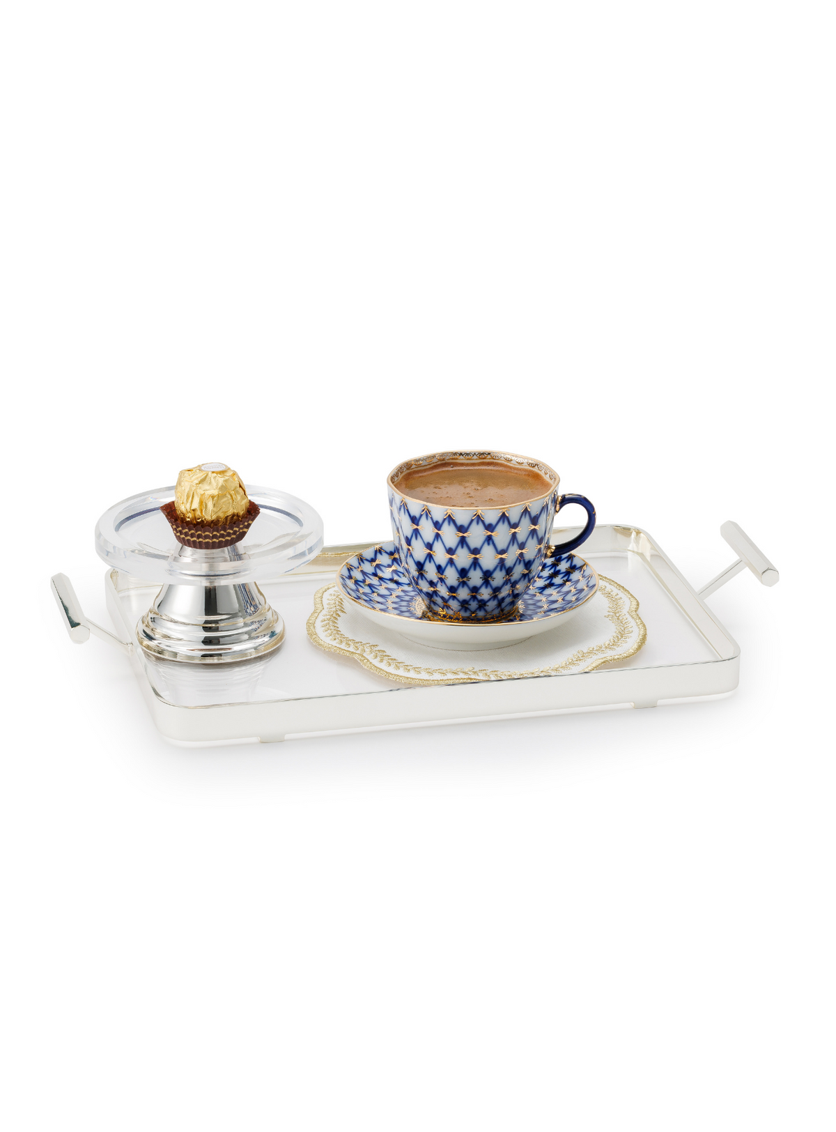 Memonza-Montere Çerçeve Detaylı Gümüş Tepsi, Small, Şeffaf-Tepsi-2-roqelvaxirum.shop